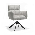 RV Design Nova armstoel Stof Cremona #04 Natural - 360 Draaibaar frame zwart A360