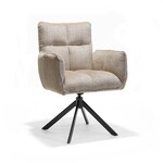 RV Design Nova armstoel Stof Cremona #14 Beige - 360 Draaibaar frame zwart A360