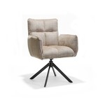 RV Design Nova armstoel Stof Cremona #14 Beige - 360 Draaibaar frame zwart A360