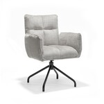 RV Design Nova armstoel Stof Cremona #04 Natural - 360 Draaibaar frame zwart P14