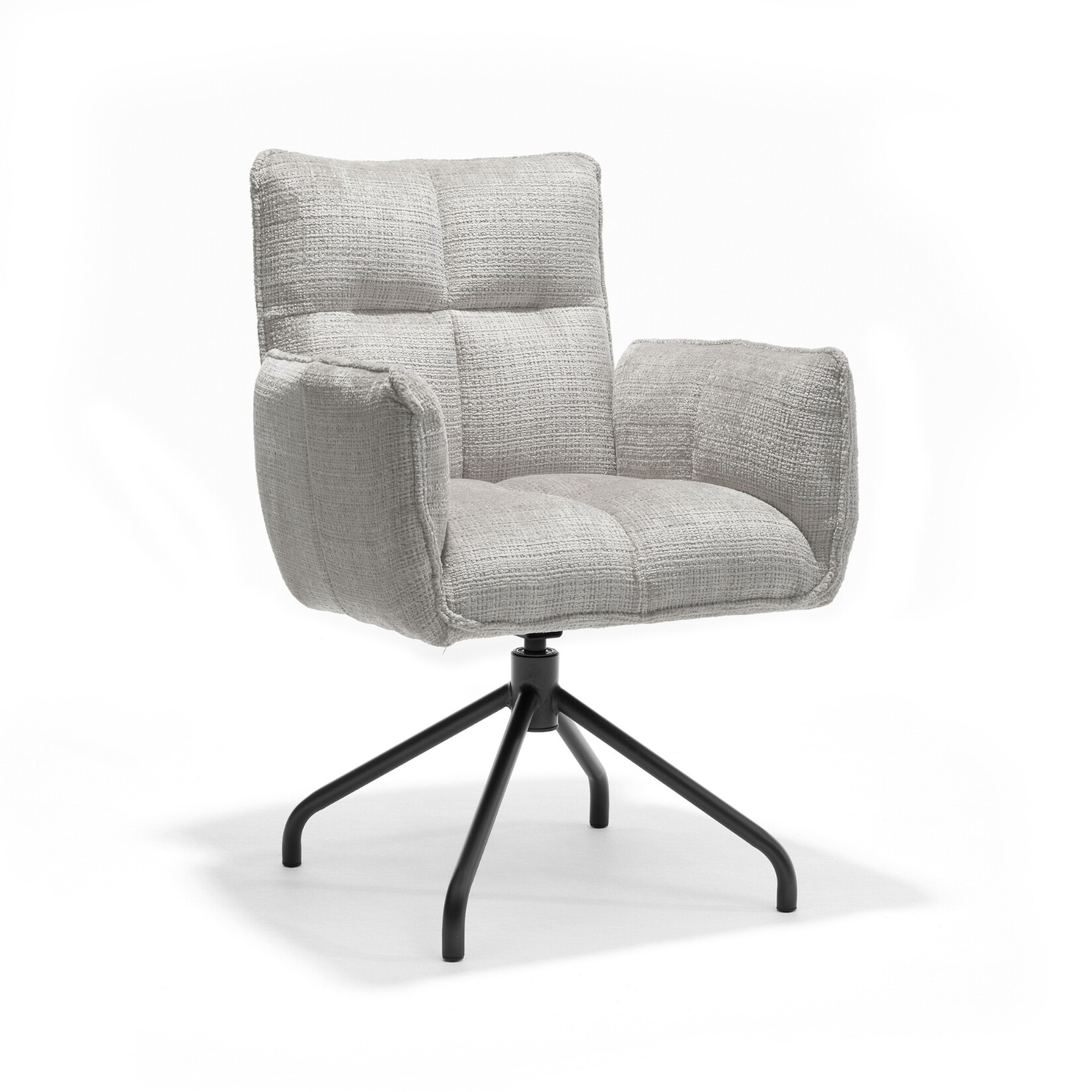 RV Design Nova armstoel Stof Cremona #04 Natural - 360 Draaibaar frame zwart P14