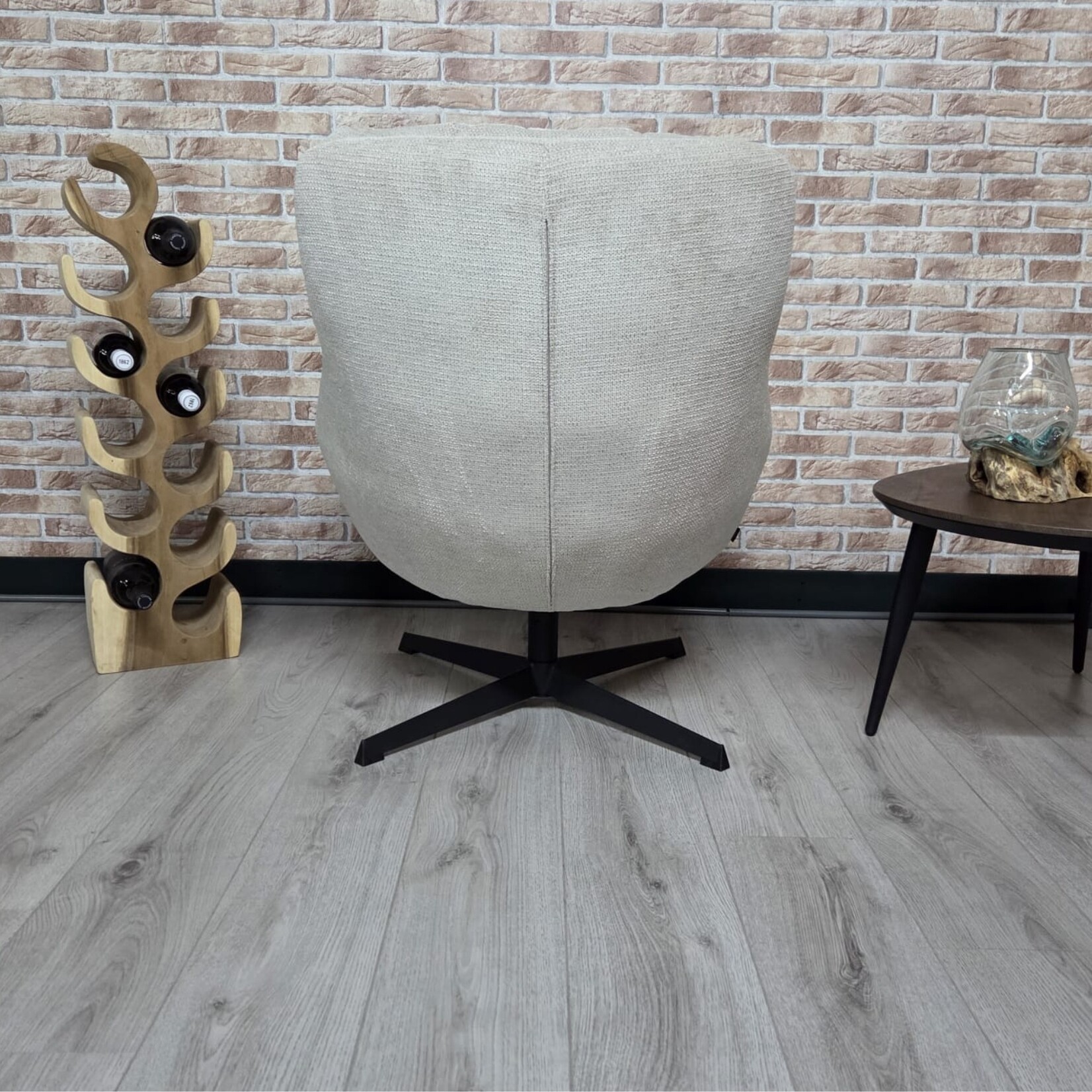 Maxfurn Fauteuil Modesto Beige – Draaifauteuil in zachte Art-stof