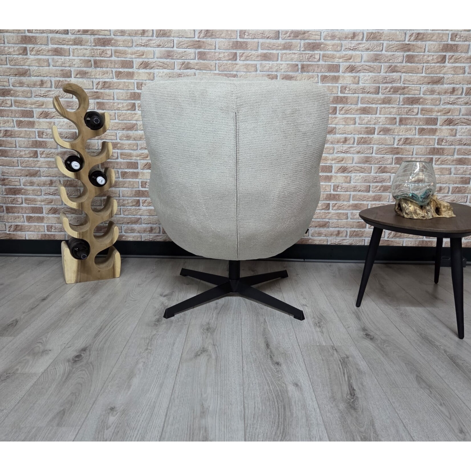 Maxfurn Fauteuil Modesto Beige – Draaifauteuil in zachte Art-stof