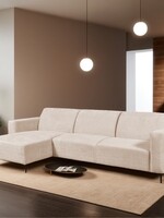 Ronald Hoekbank Ronald stof Beige Cremona 2 links