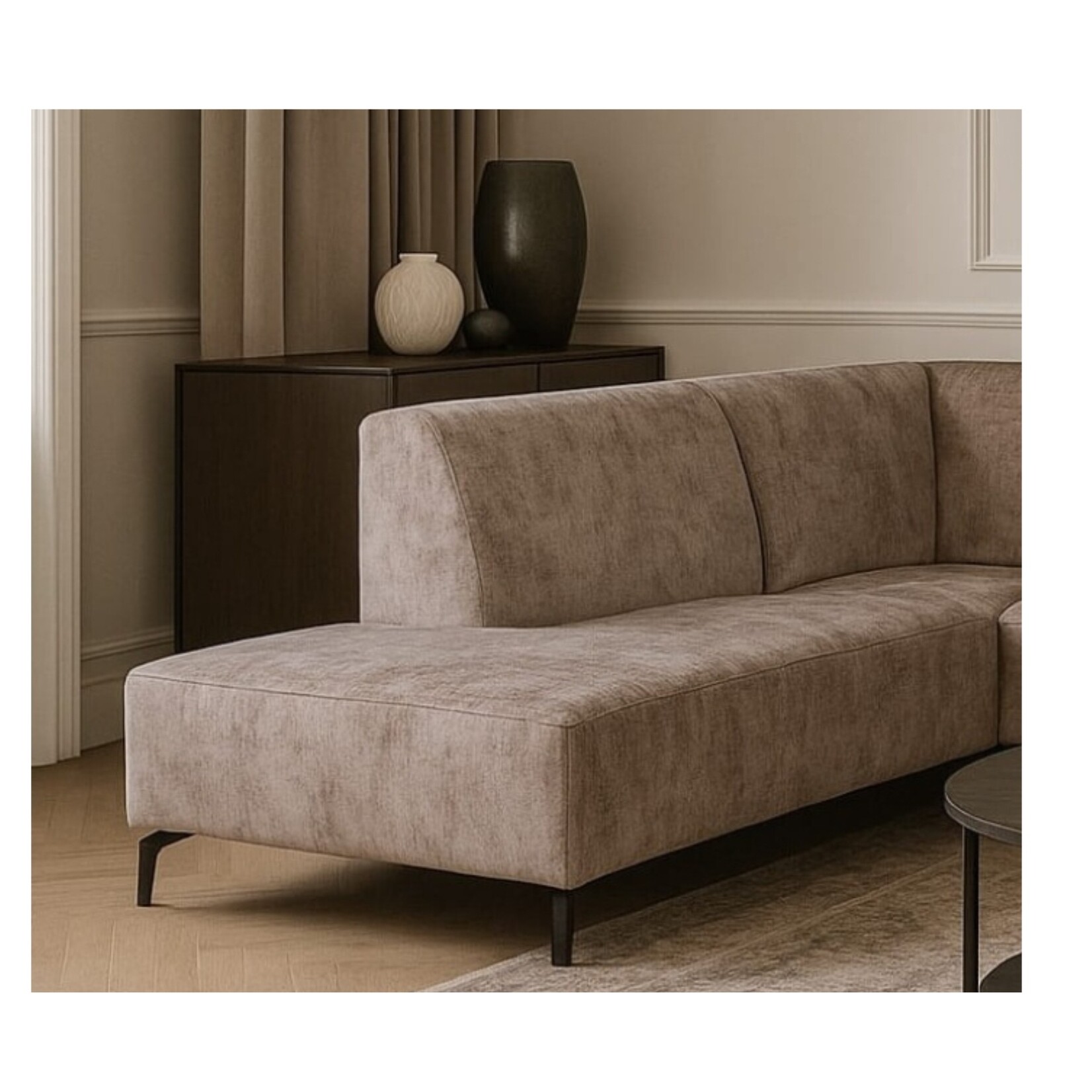 Mona Hoekbank Mona antraciet Stone links