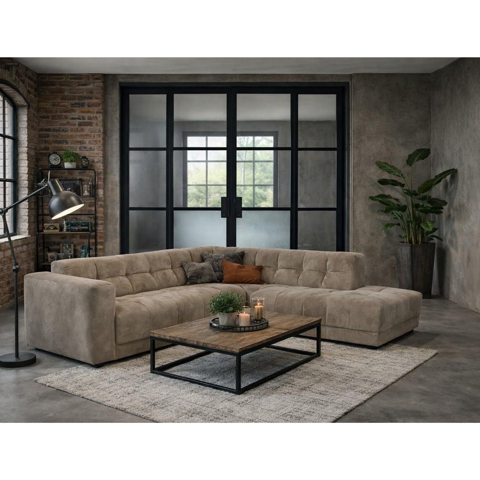 Wave Hoekbank Wave Taupe Rechts