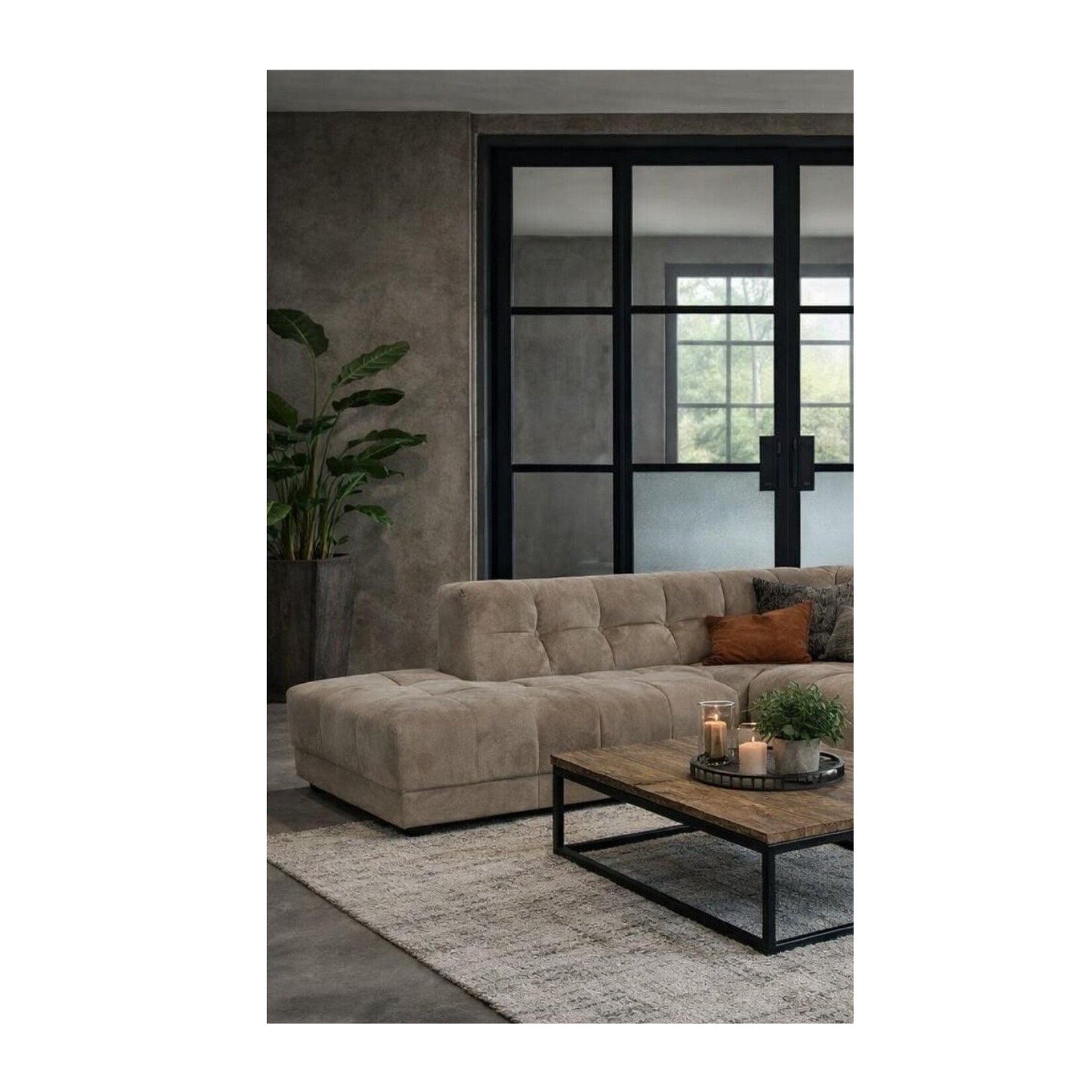 Wave Hoekbank Wave  Taupe Links