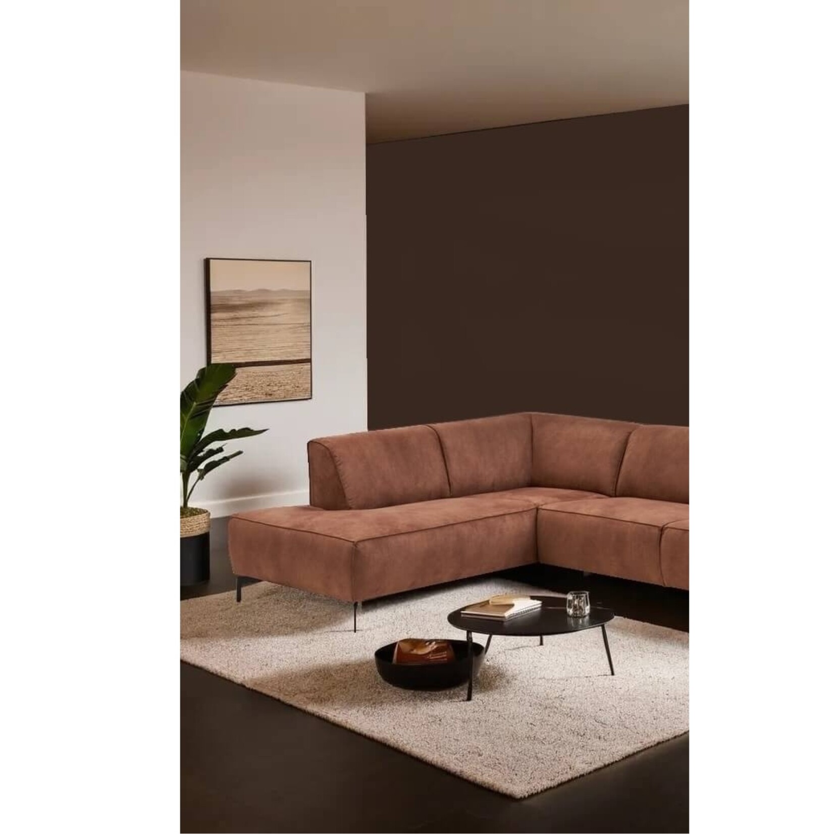 Stilo Hoekbank Stilo Cognac Links