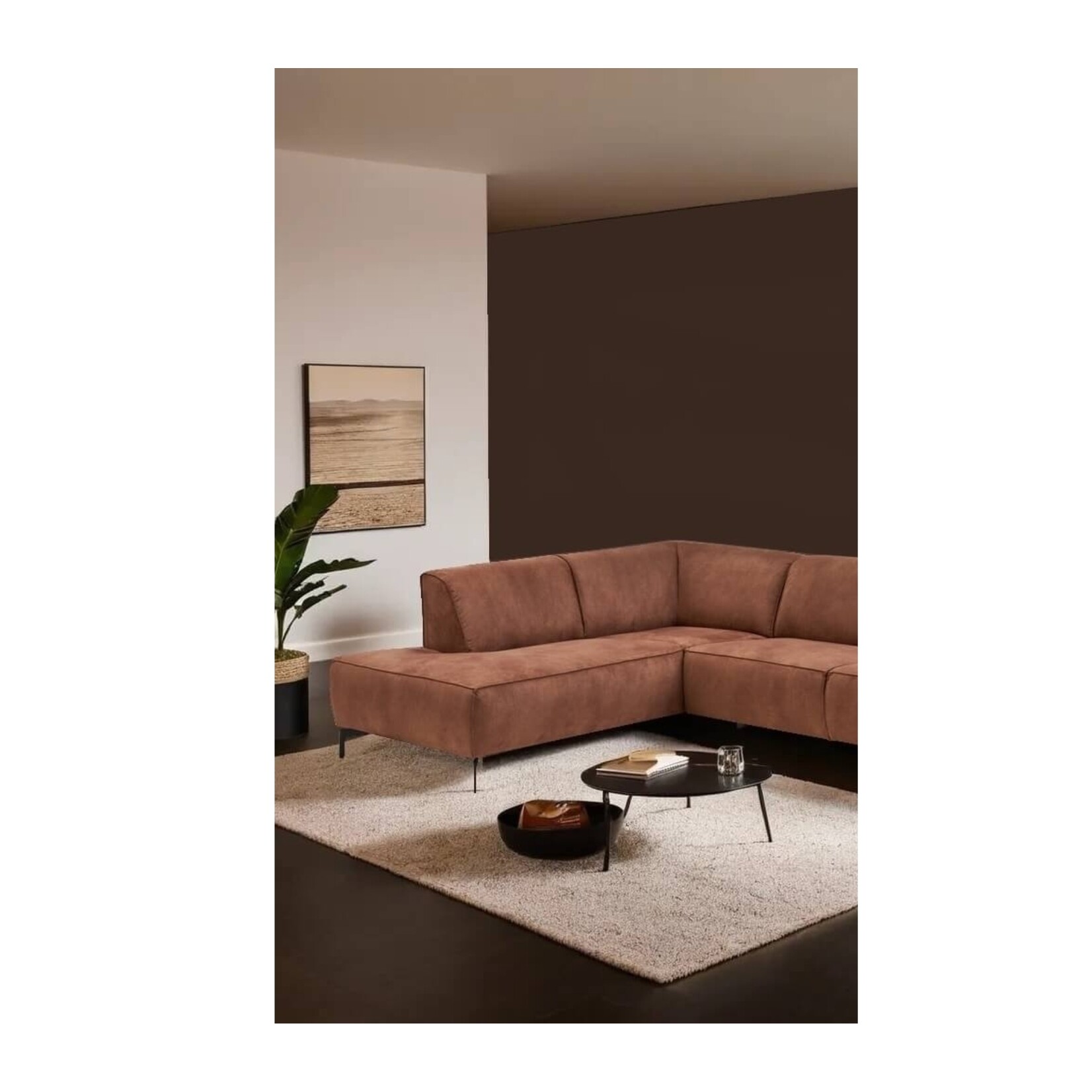 Stilo Hoekbank Stilo Cognac Links