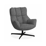 Maxfurn Fauteuil Modesto Antraciet – Draaifauteuil in zachte Art-stof