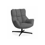 Maxfurn Fauteuil Modesto Antraciet – Draaifauteuil in zachte Art-stof