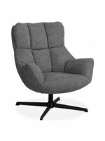 Maxfurn Fauteuil Modesto Antraciet – Draaifauteuil in zachte Art-stof