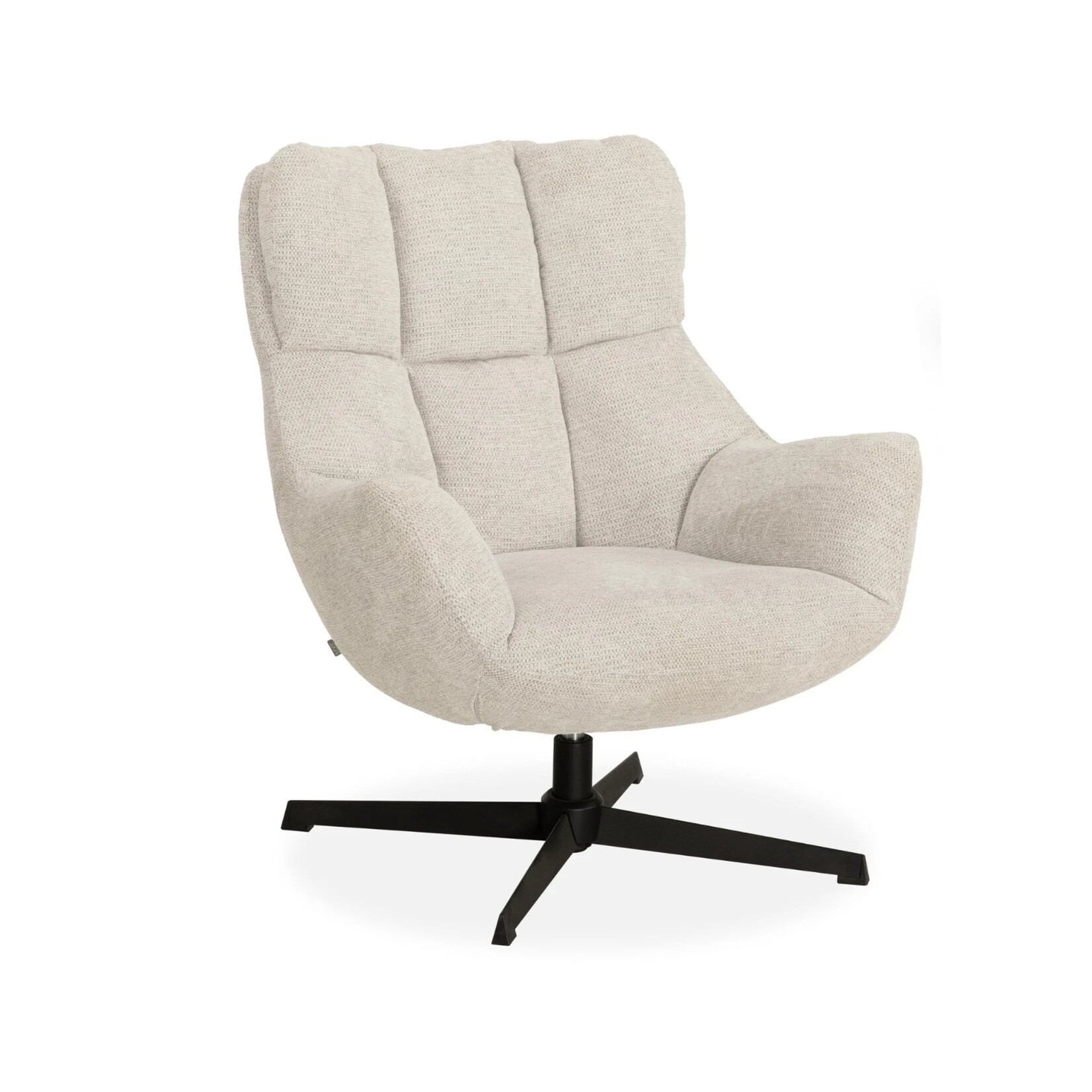 Maxfurn Fauteuil Modesto Beige – Draaifauteuil in zachte Art-stof