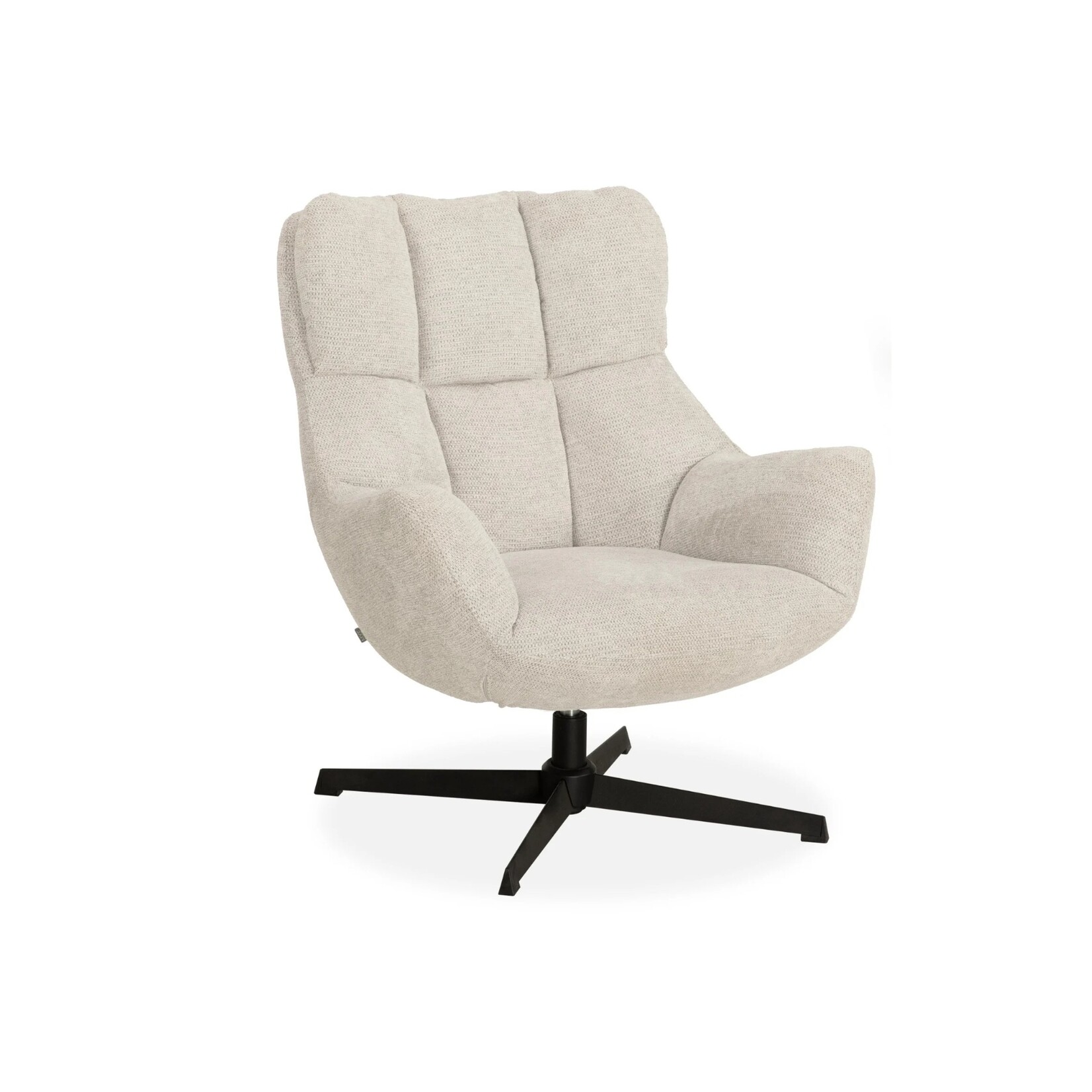 Maxfurn Fauteuil Modesto Beige – Draaifauteuil in zachte Art-stof