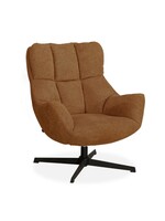 Maxfurn Fauteuil Modesto Cognac – Draaifauteuil in zachte Art-stof