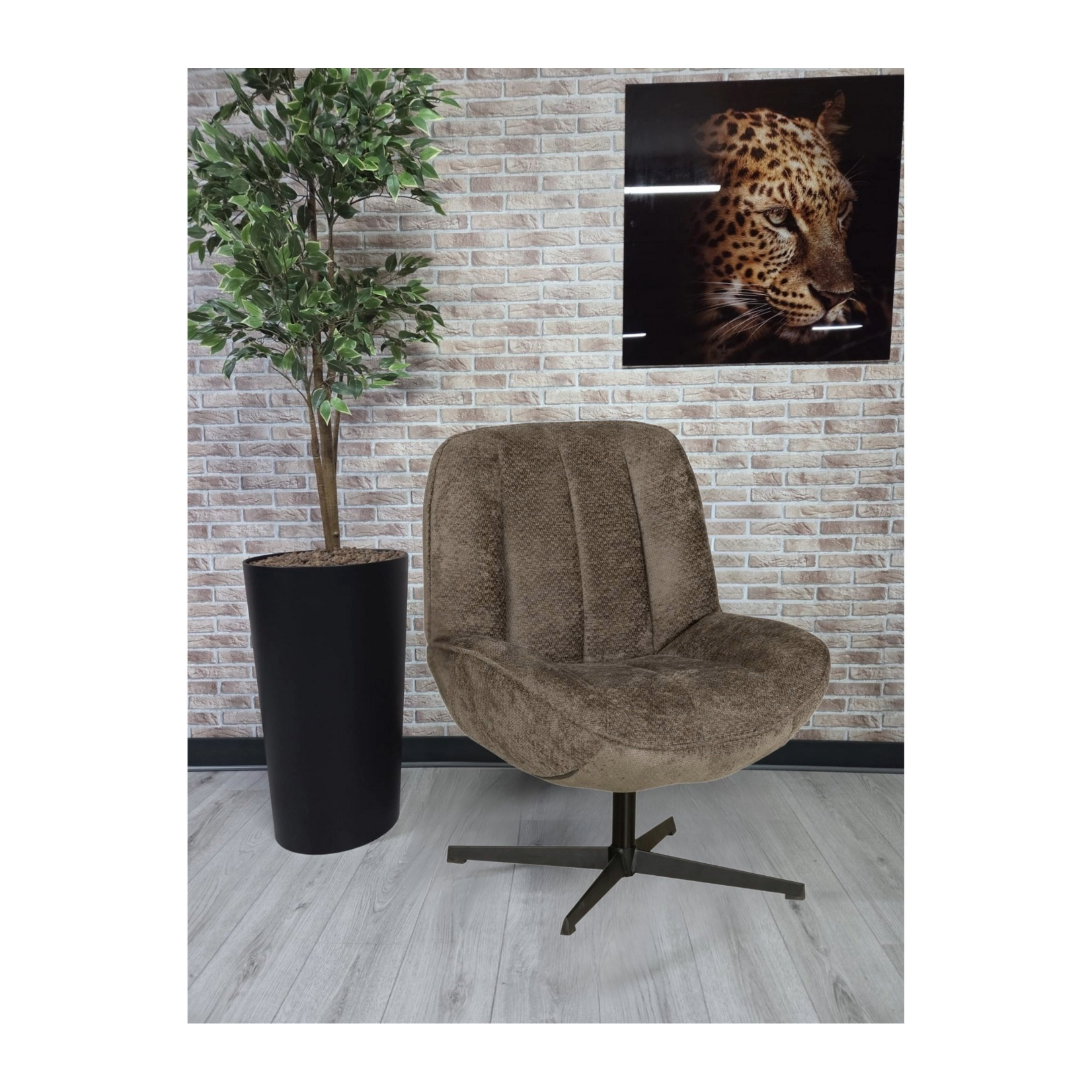 Zuma Fauteuil Zuma – Comfortabele stoel in Movie-stof - Taupe