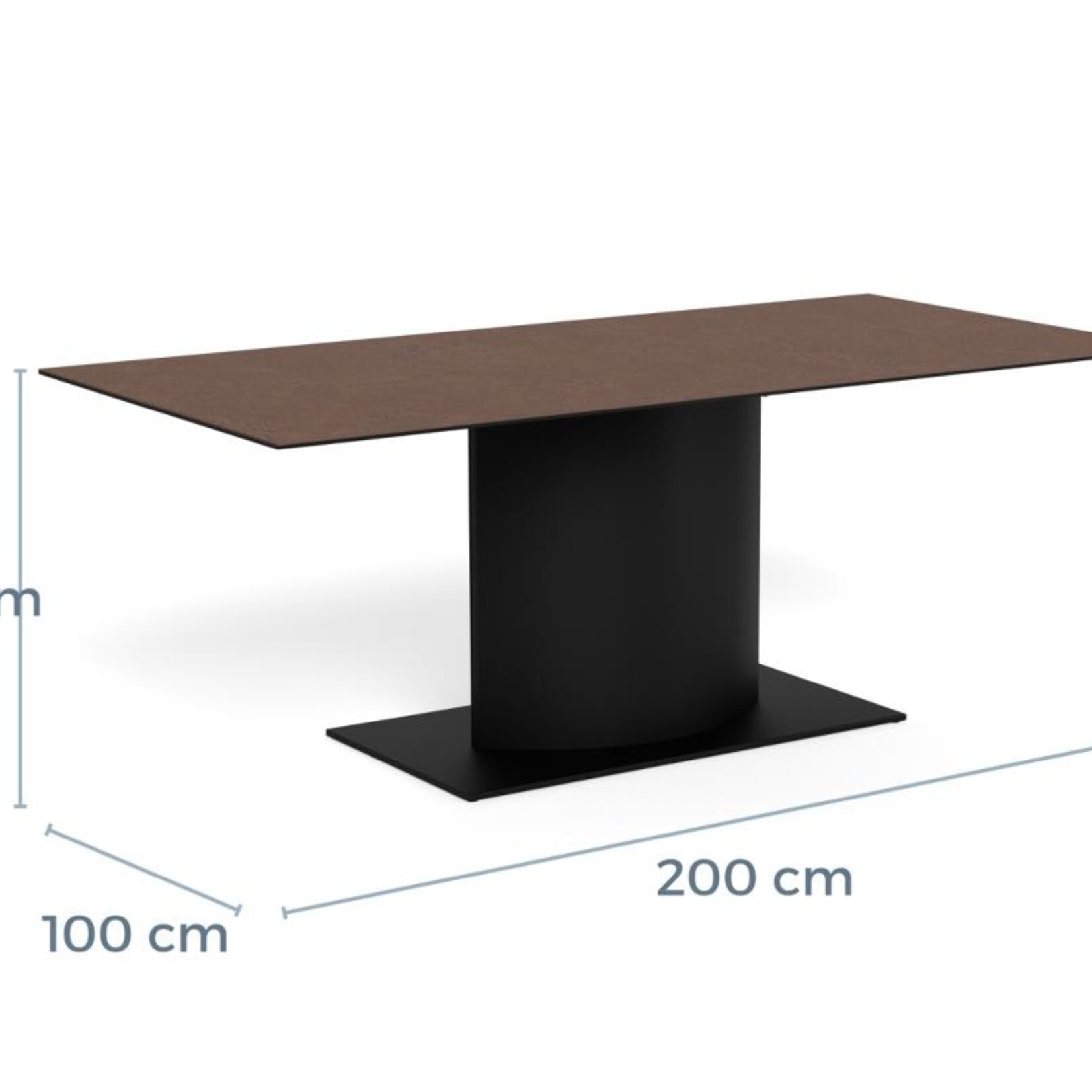 Marbella Eettafel 200x100x75,5 cm