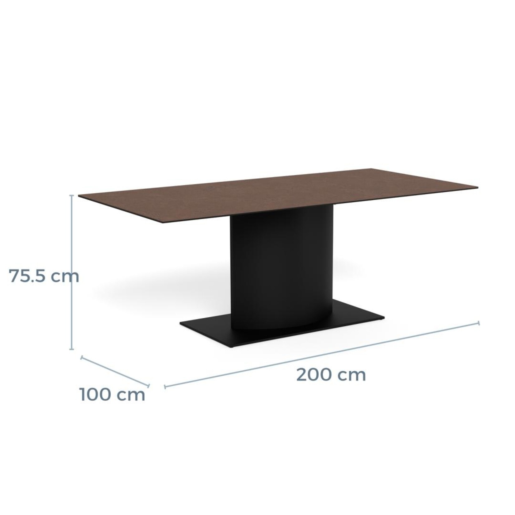 Marbella Eettafel 200x100x75,5 cm