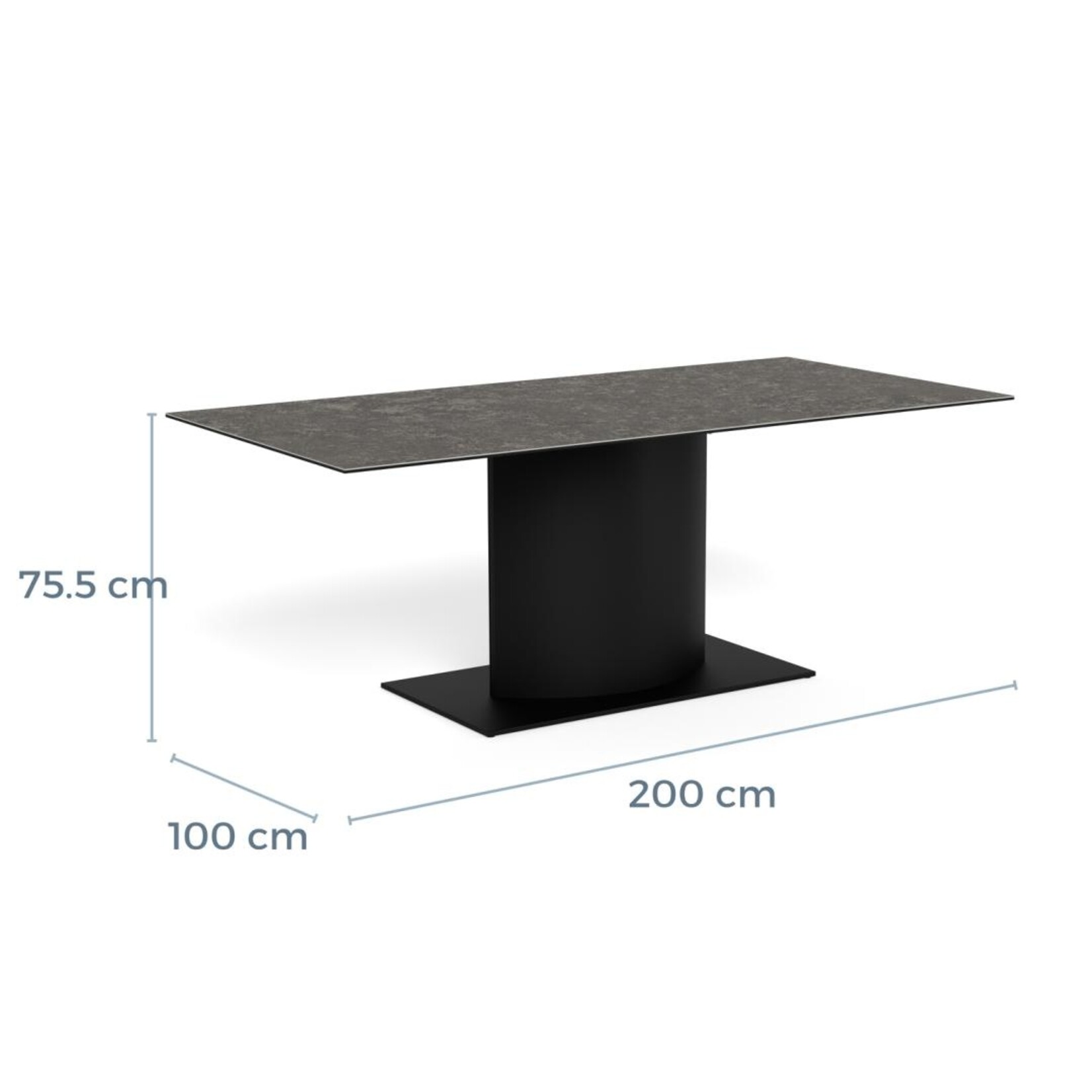Marbella Eettafel 200x100x75,5 cm