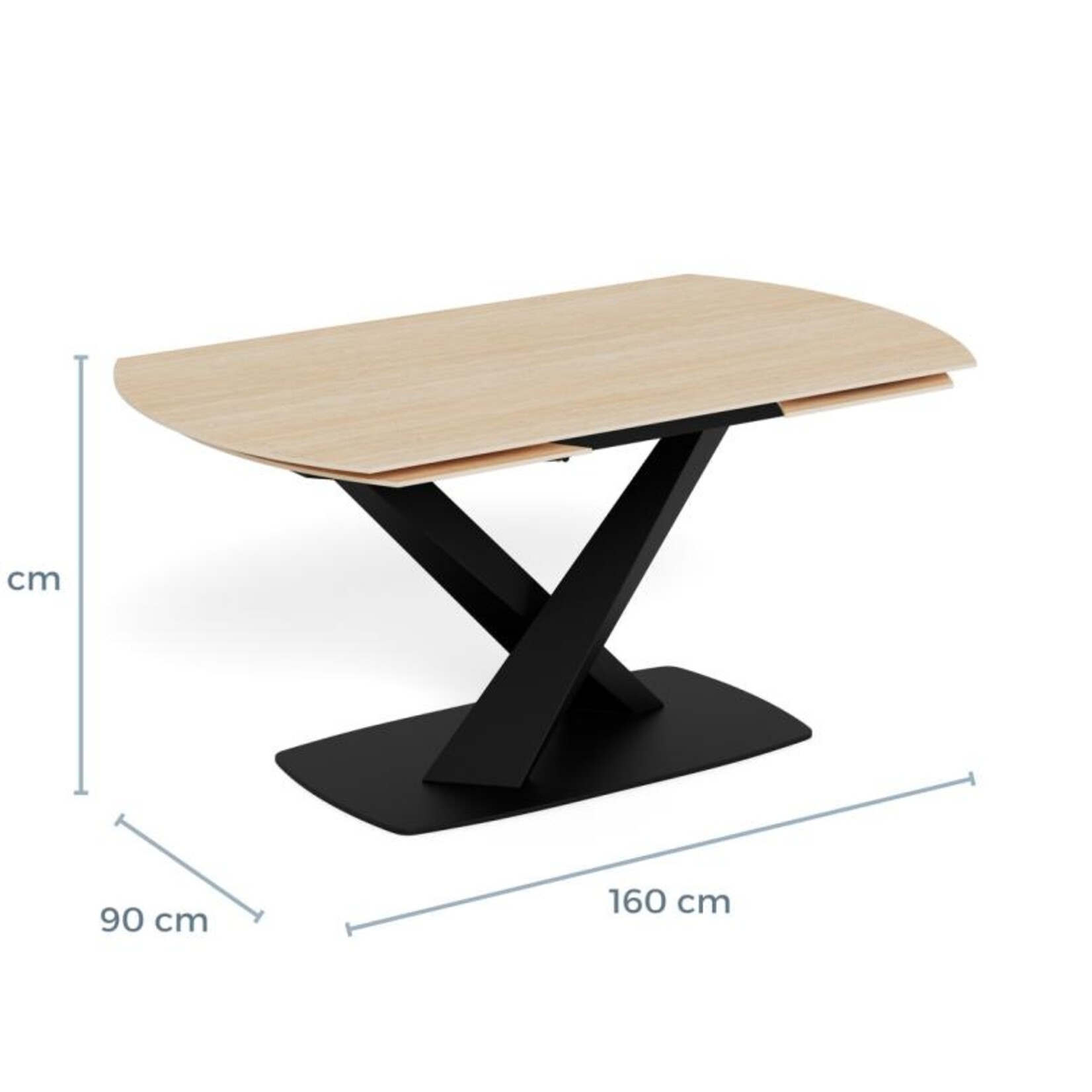 Morella eettafel160/240x90x77 cm