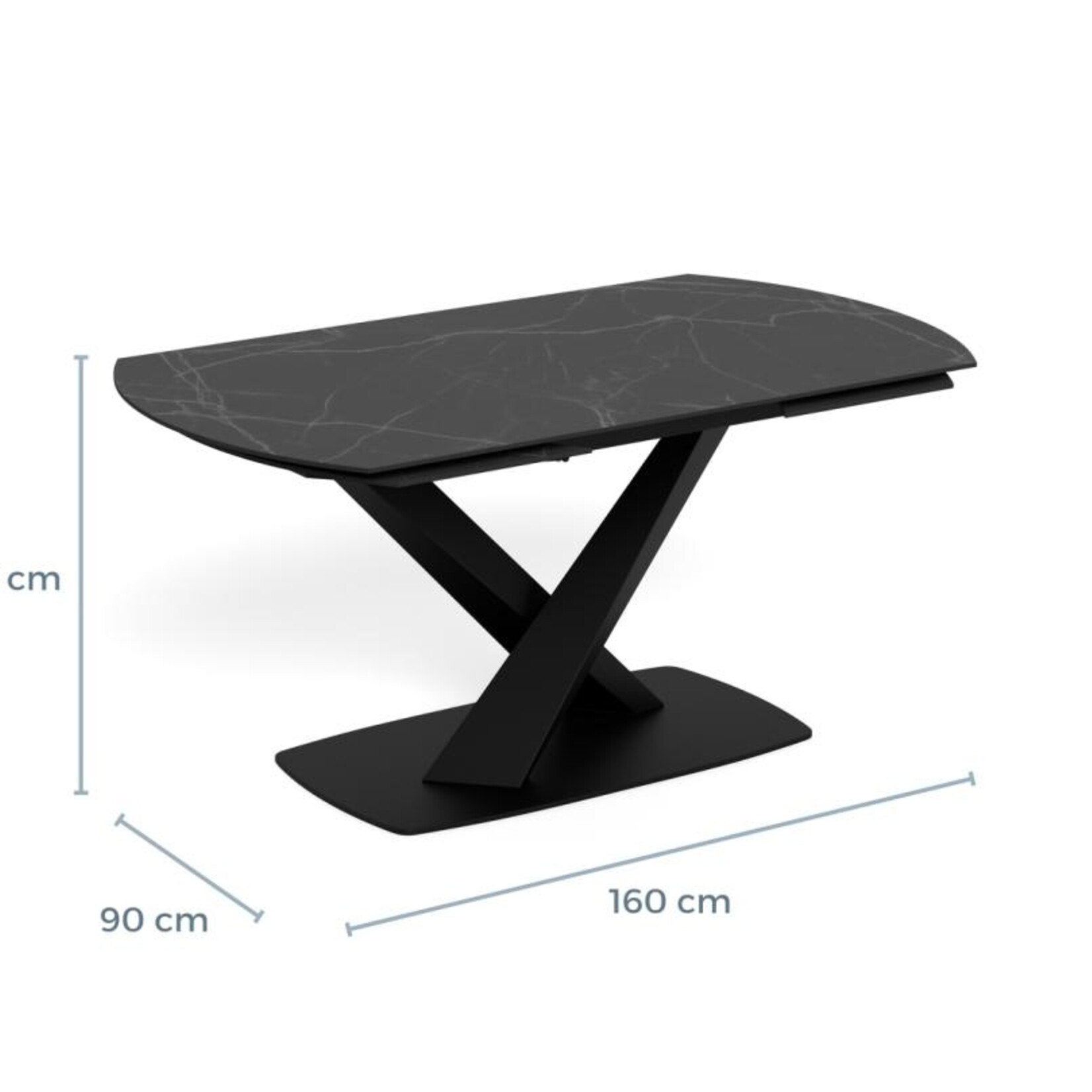 Morella eetafel 160/240x90x77 cm