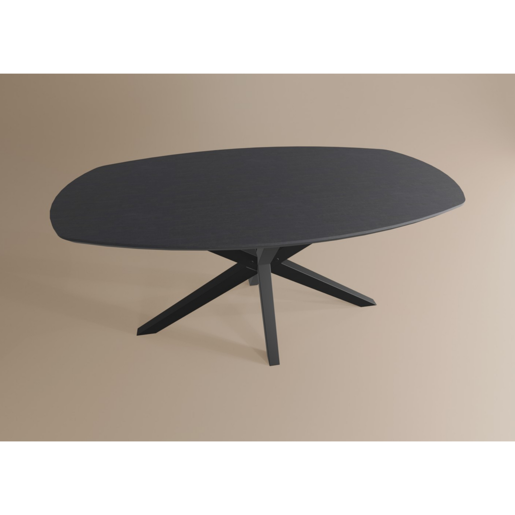Salontafel Deens Ovaal Lamulux 135 x 67 x 42