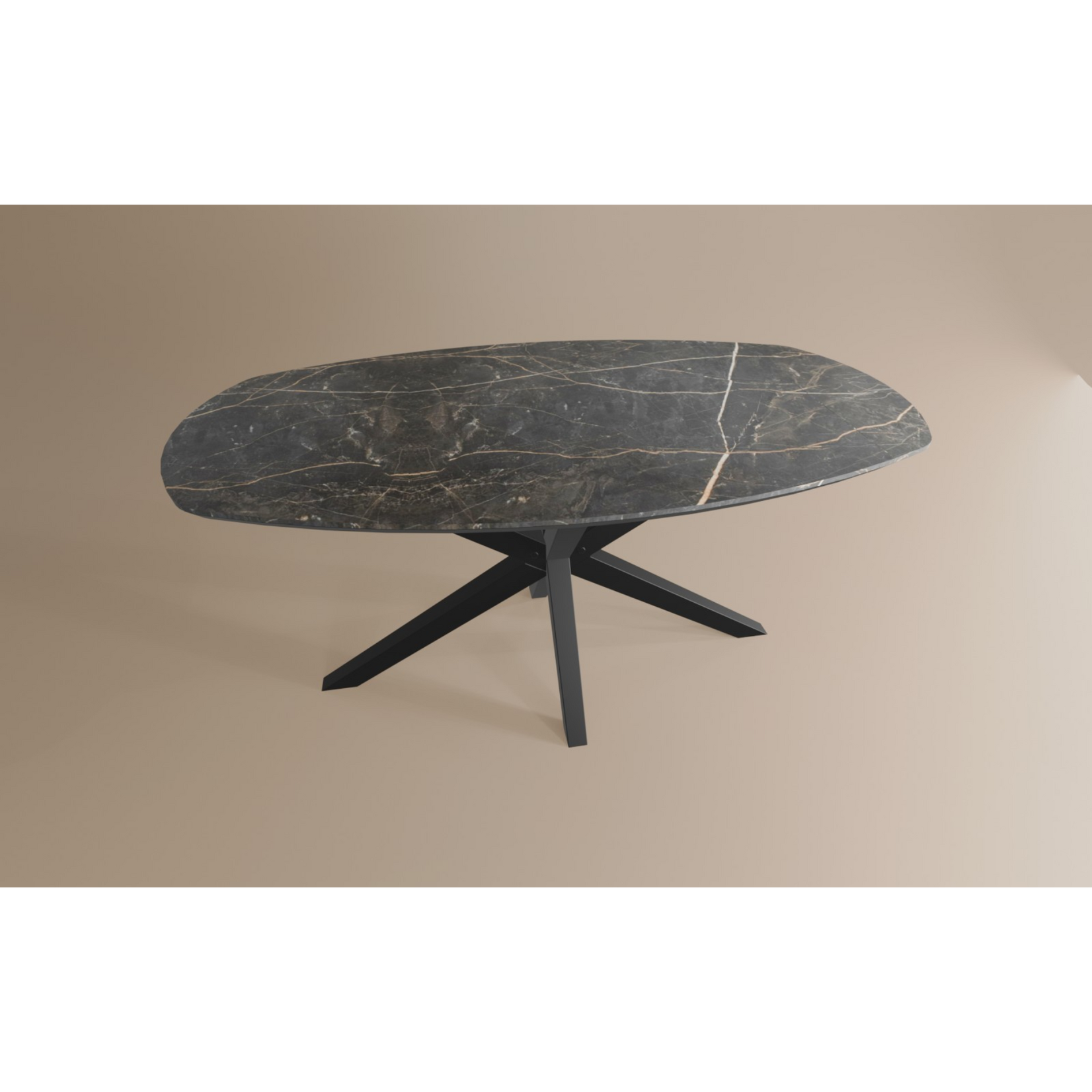 Salontafel Deens Ovaal Lamulux 135 x 67 x 42
