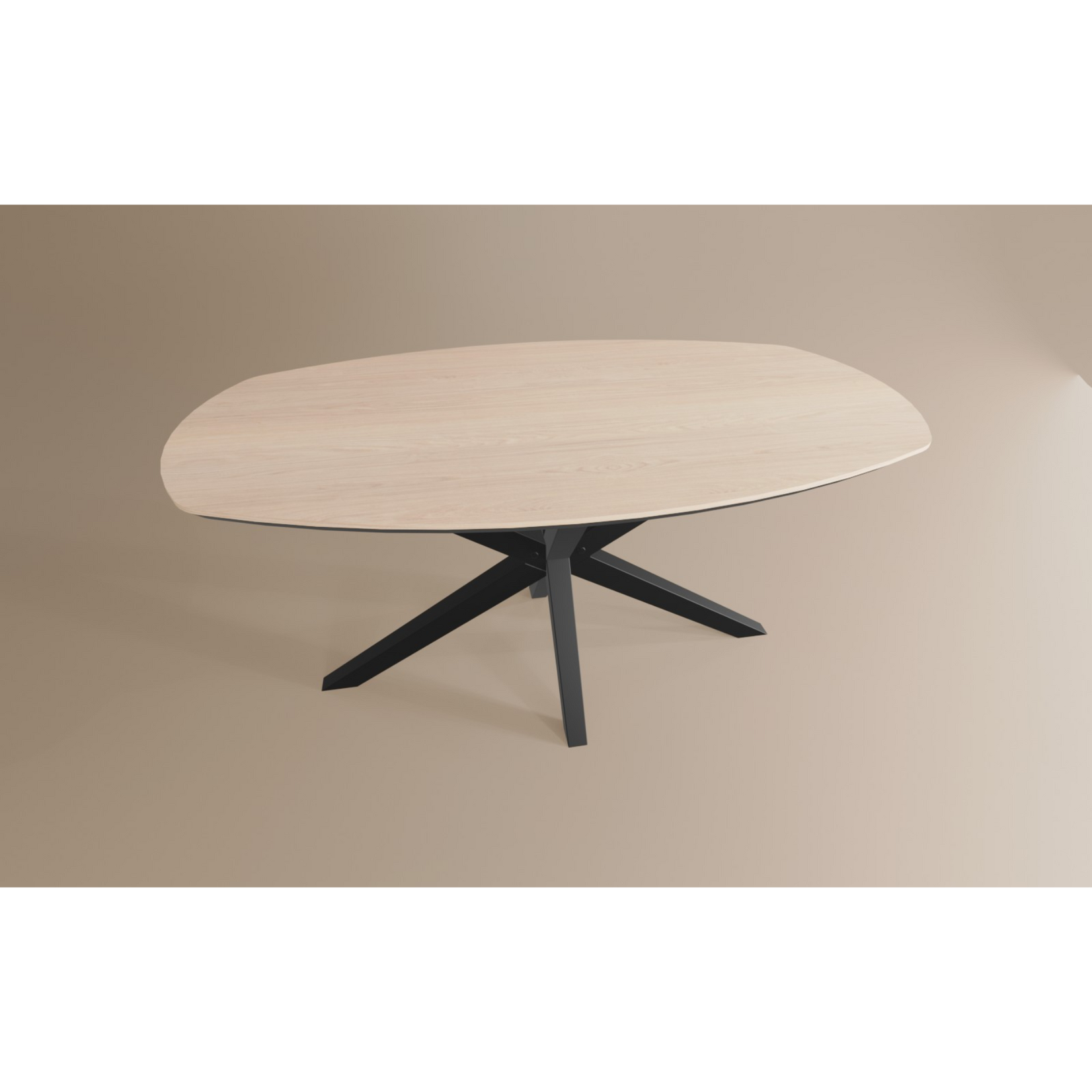 Salontafel Deens Ovaal Lamulux 135 x 67 x 42
