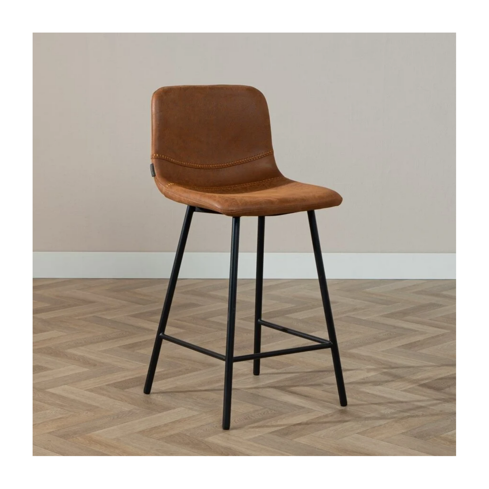 Barkruk Mikky Cognac eco-leer 65-78 cm
