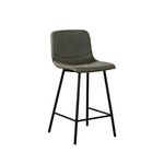 Barkruk Mikky olijfgroen eco-leer 65-78 cm