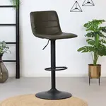 Barkruk Boston leer 60-76 cm Olijfgroen