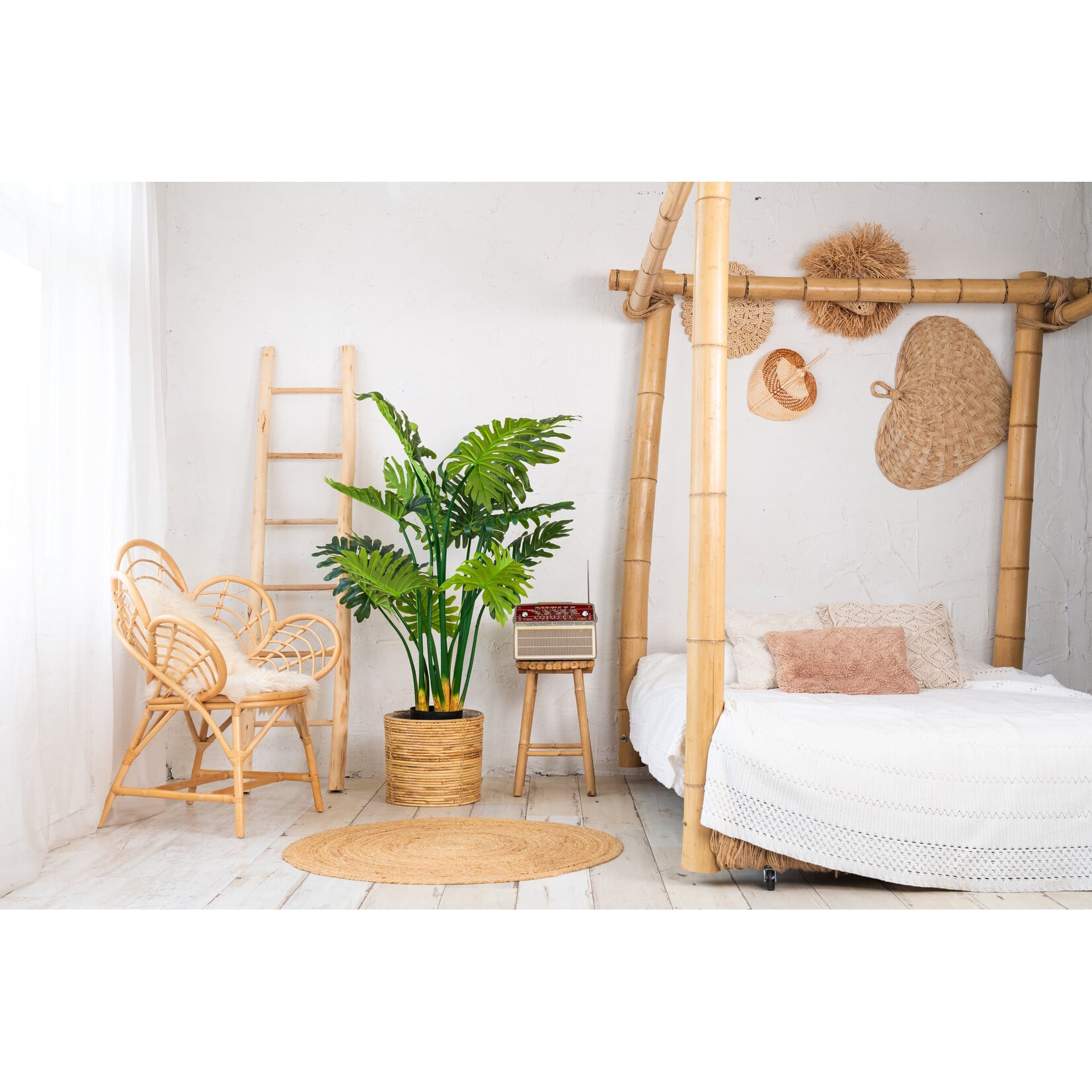 NeverLeafs Kunstplant Philodendron 140cm