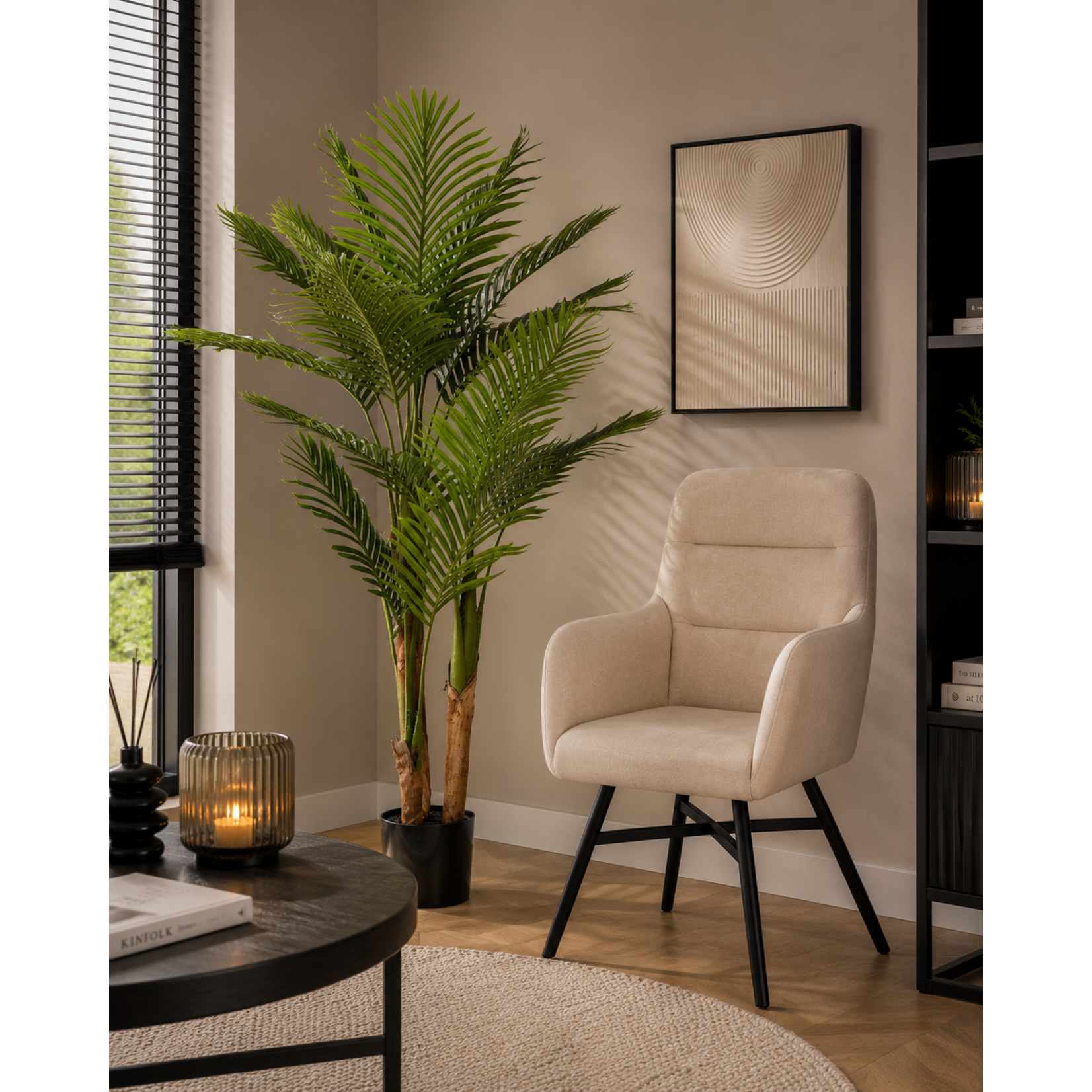 NeverLeafs Kentia palm kunstplant 170 cm - Tropisch design voor binnen