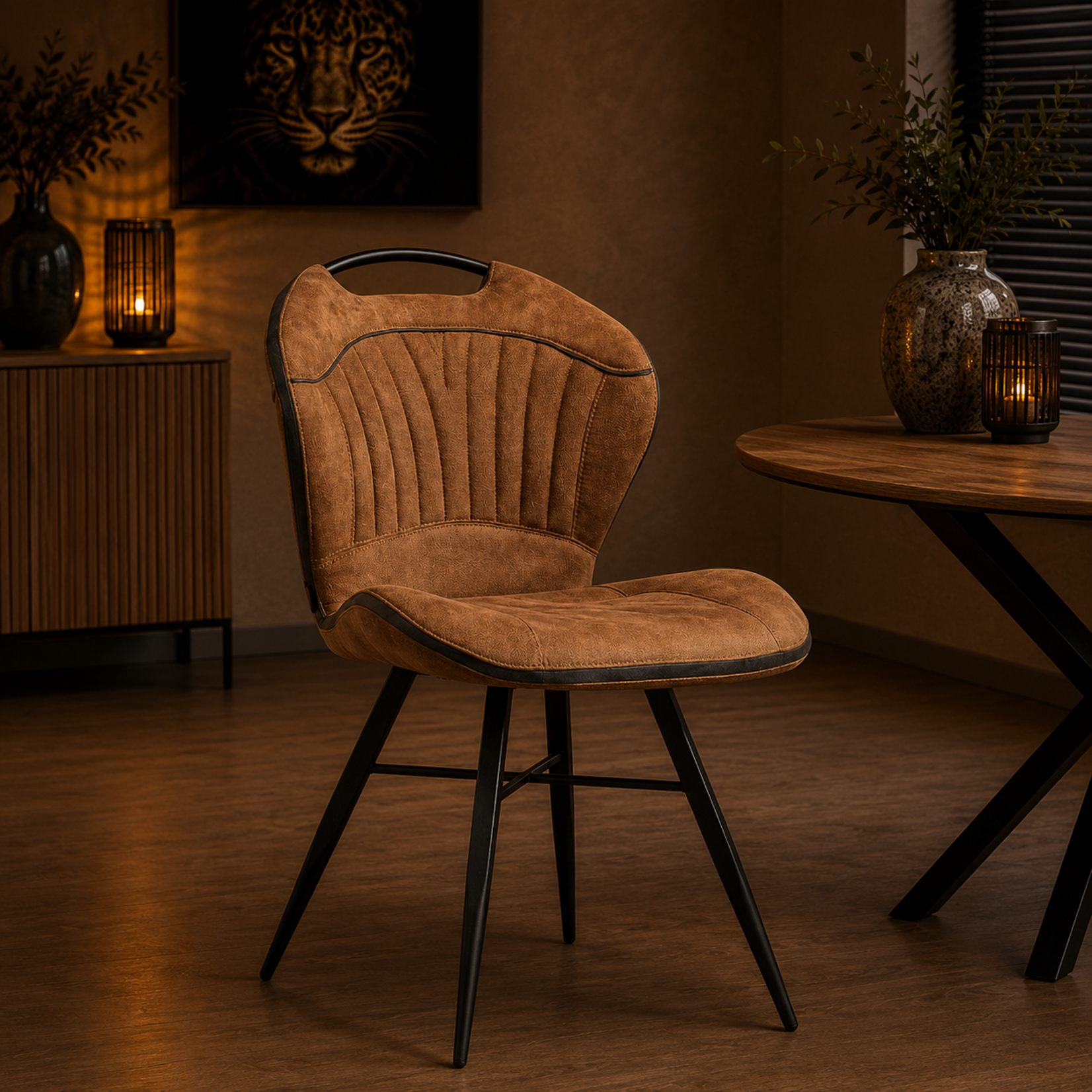 Maxfurn Eetkamerstoel SPLASH Cognac