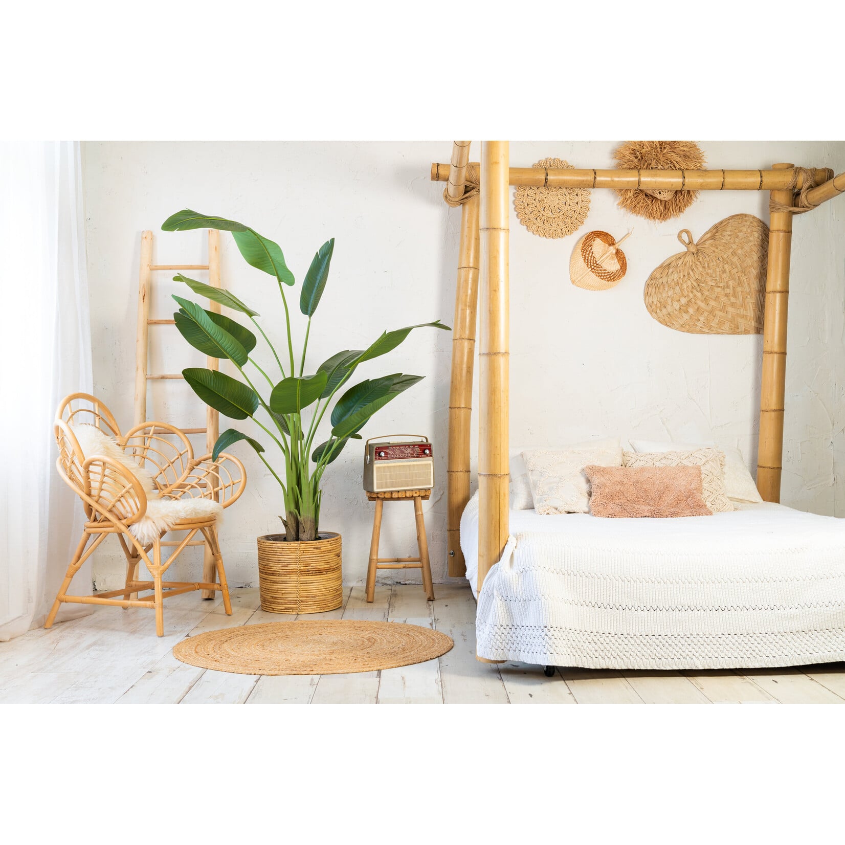 NeverLeafs Kunstplant Strelitzia 180 cm real touch