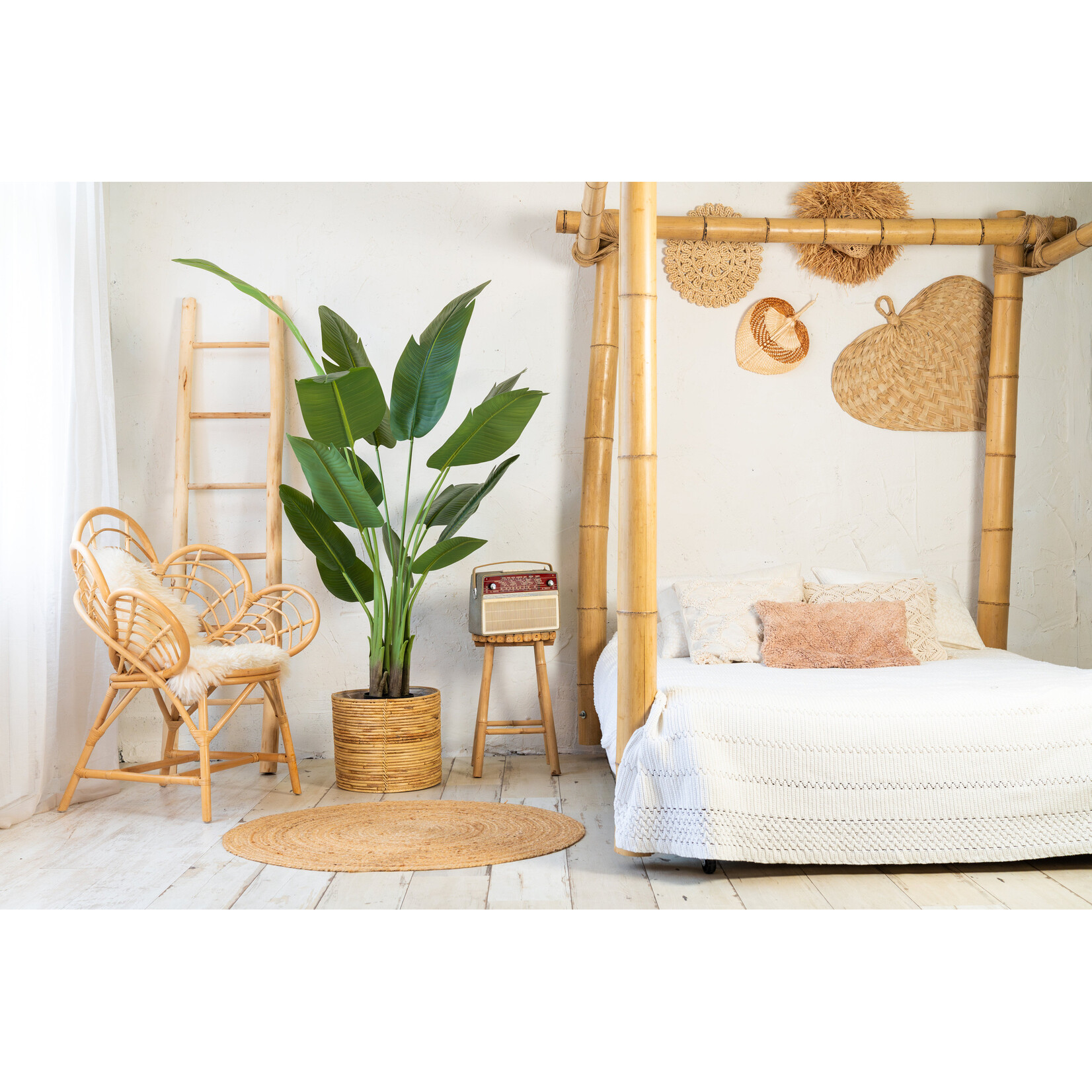 NeverLeafs Kunstplant Strelitzia 150 cm real touch