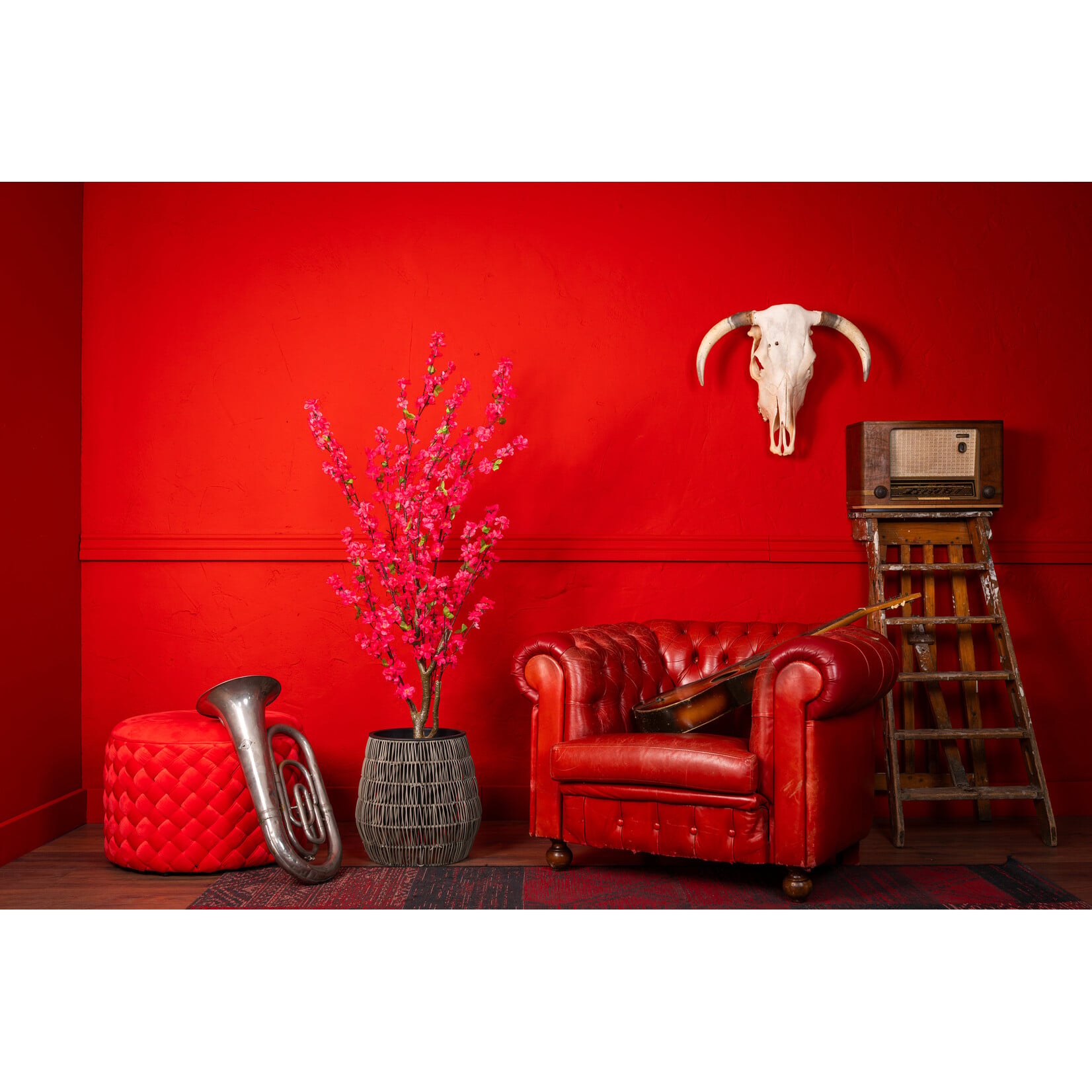 NeverLeafs Kunstplant bloesem 150cm roze