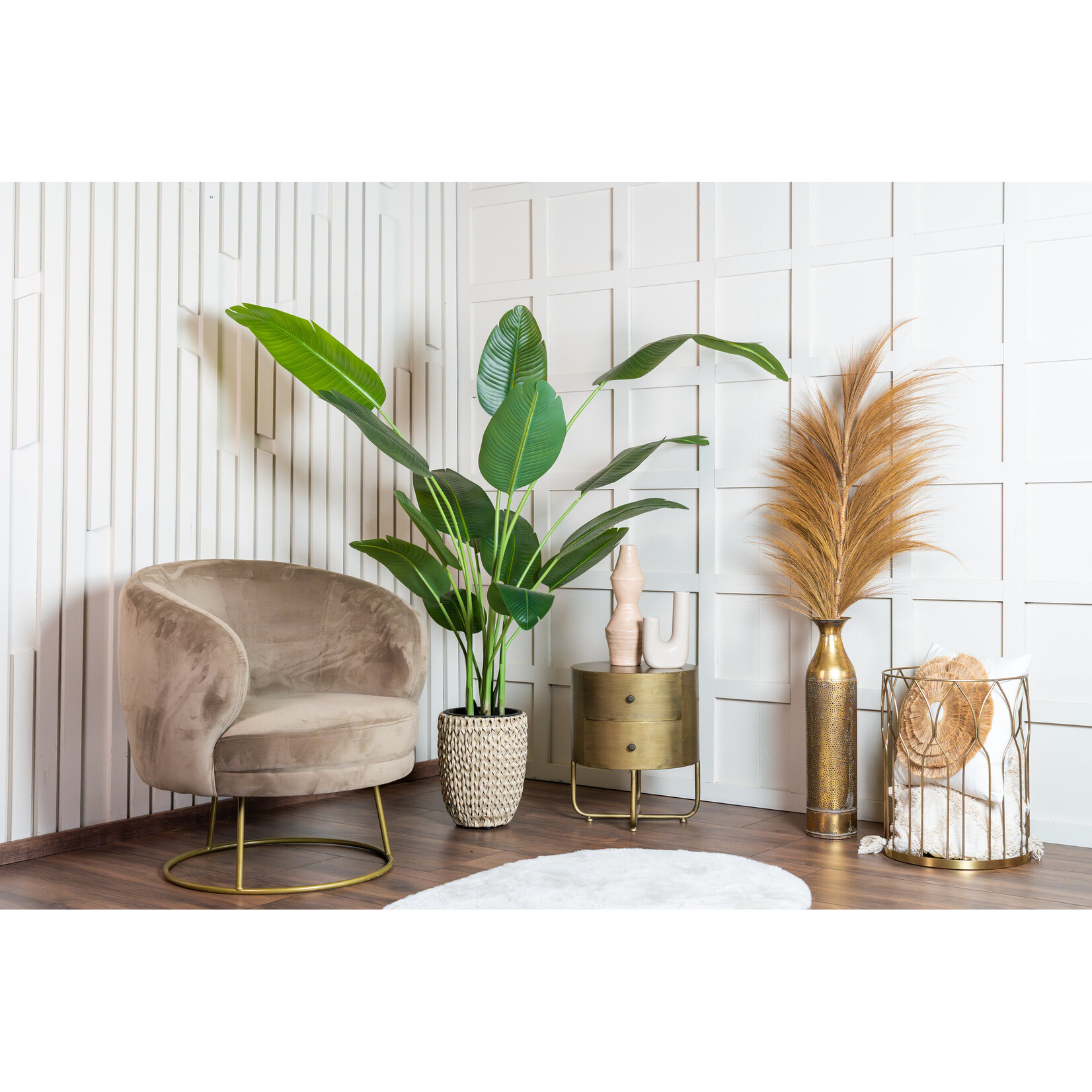 NeverLeafs Kunstplant Strelitzia 200 cm real touch