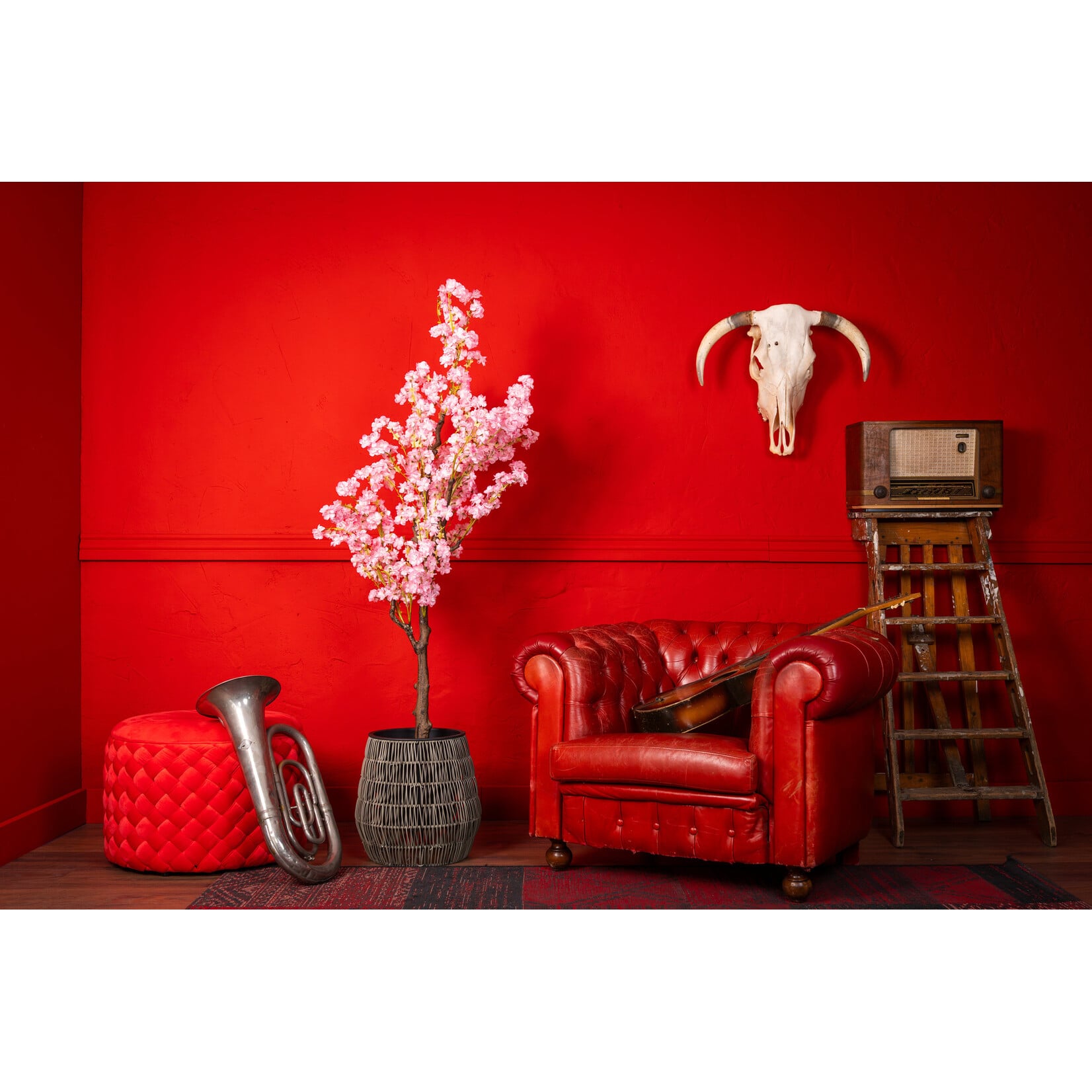 NeverLeafs Kunstplant  Bloesem Roze Deluxe 150cm
