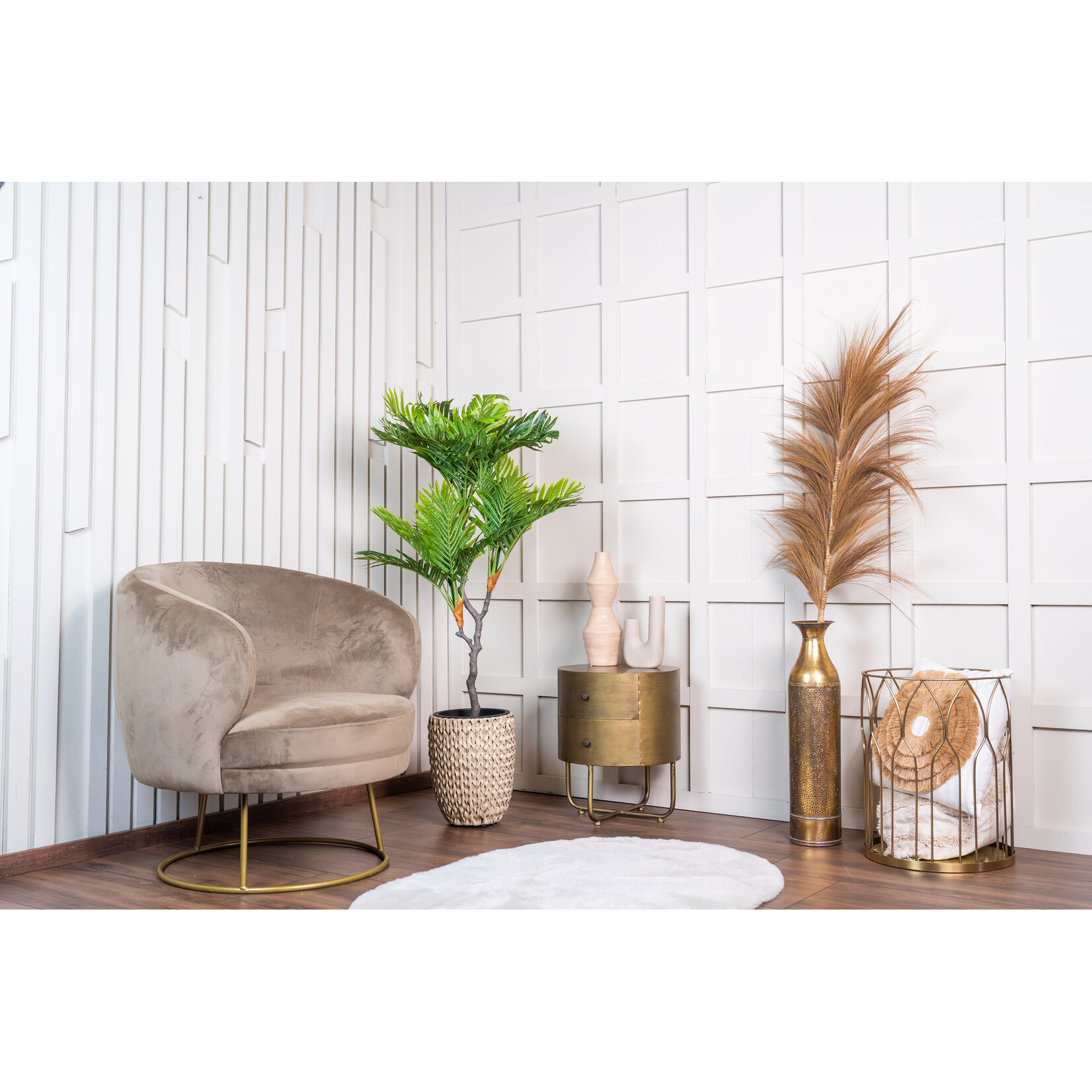 NeverLeafs Kunstplant Tropische mini palm 120 cm