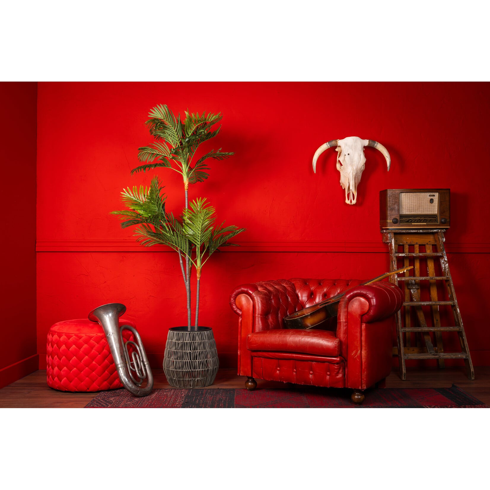 NeverLeafs Tropische mini palm kunstplant 170 cm