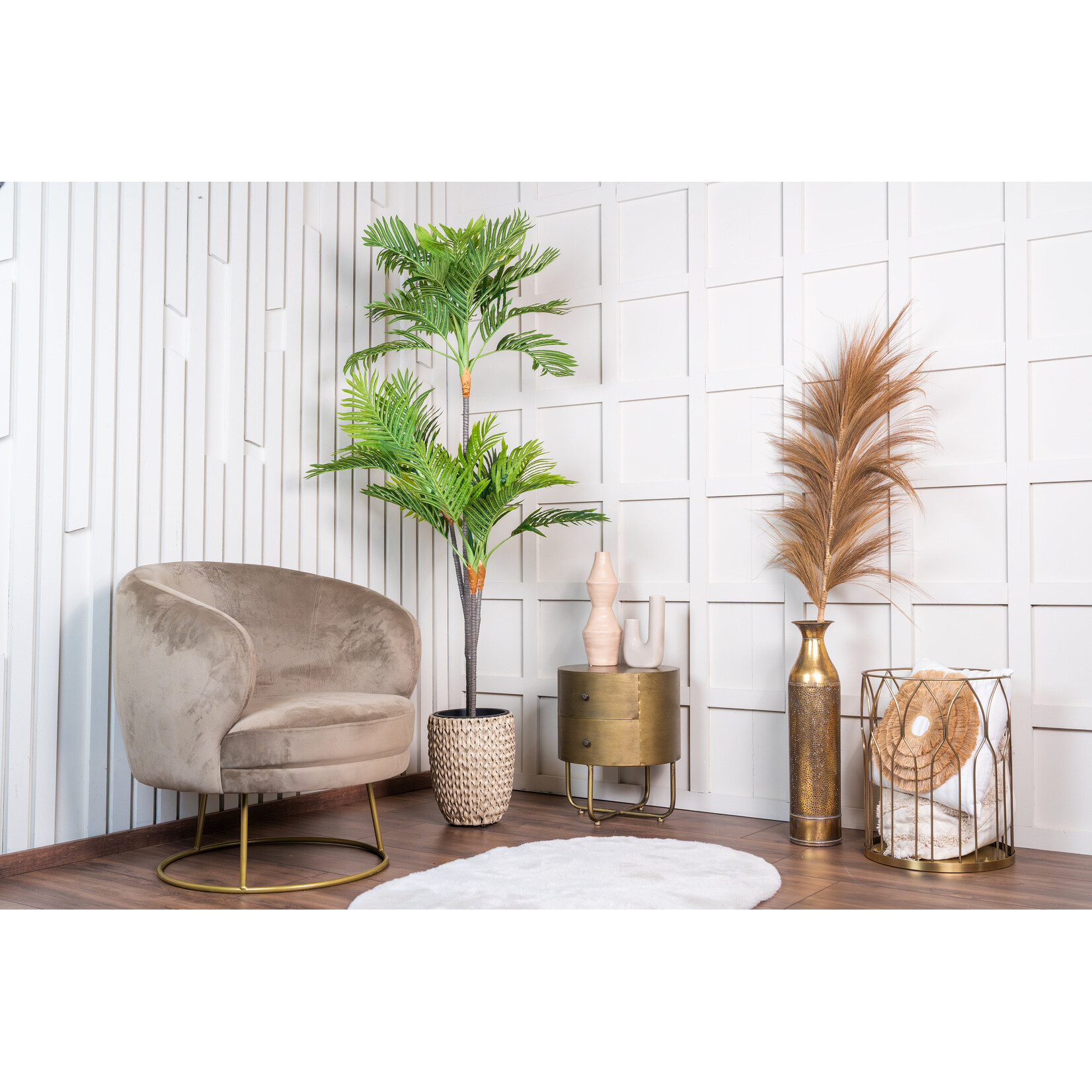 NeverLeafs Tropische mini palm kunstplant 170 cm