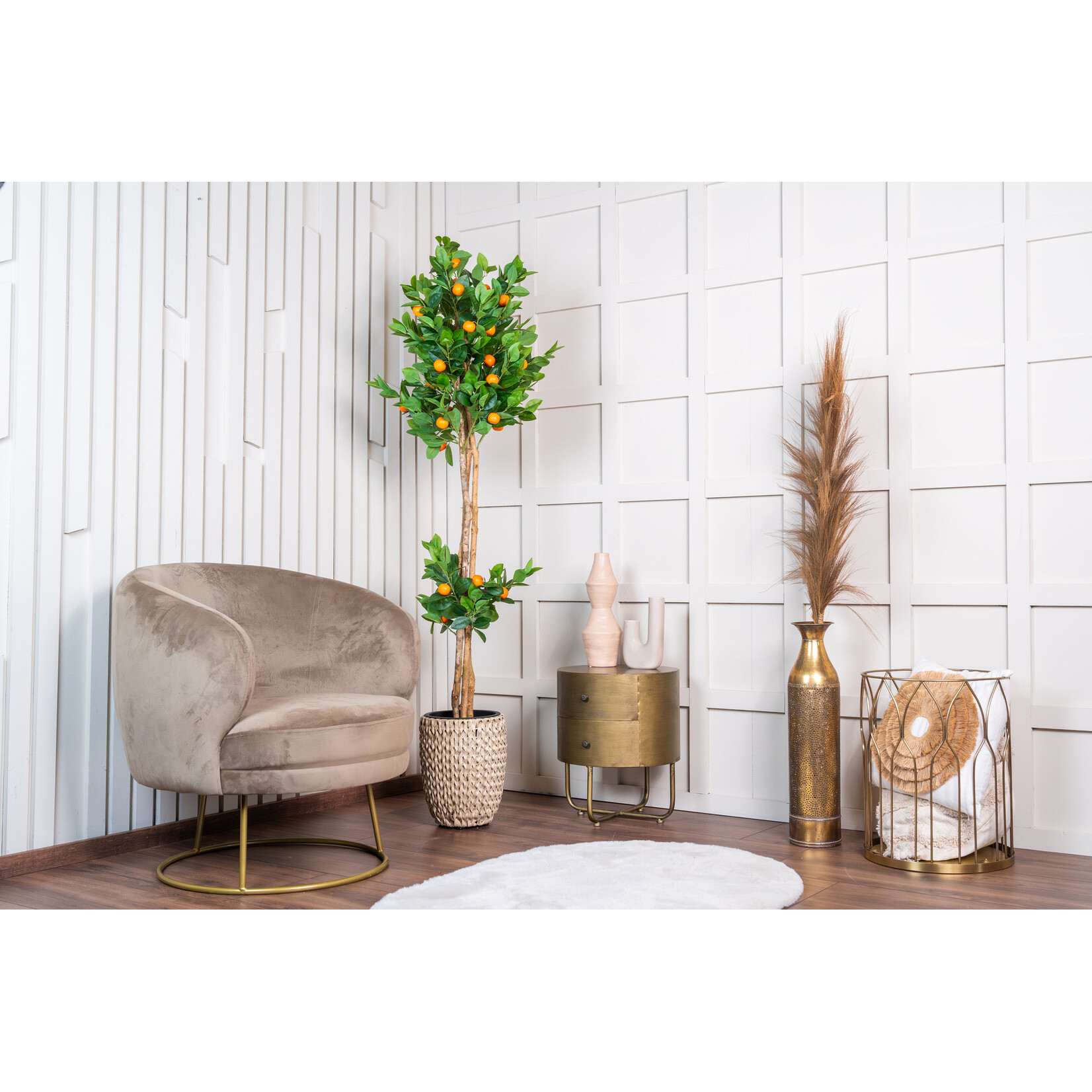 NeverLeafs Sinaasappel kunstboom 170 cm - Mediterrane uitstraling