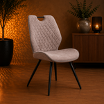 RV Design Stoel Hardy zwart Stof Soft Pebble