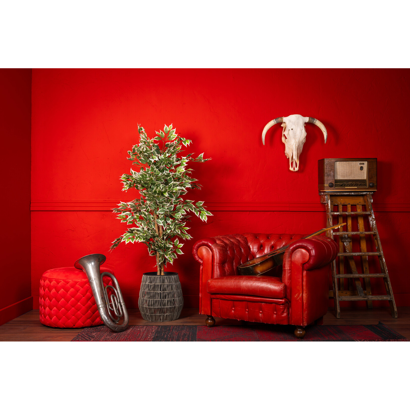 NeverLeafs Kunstplant Ficus groen 140cm