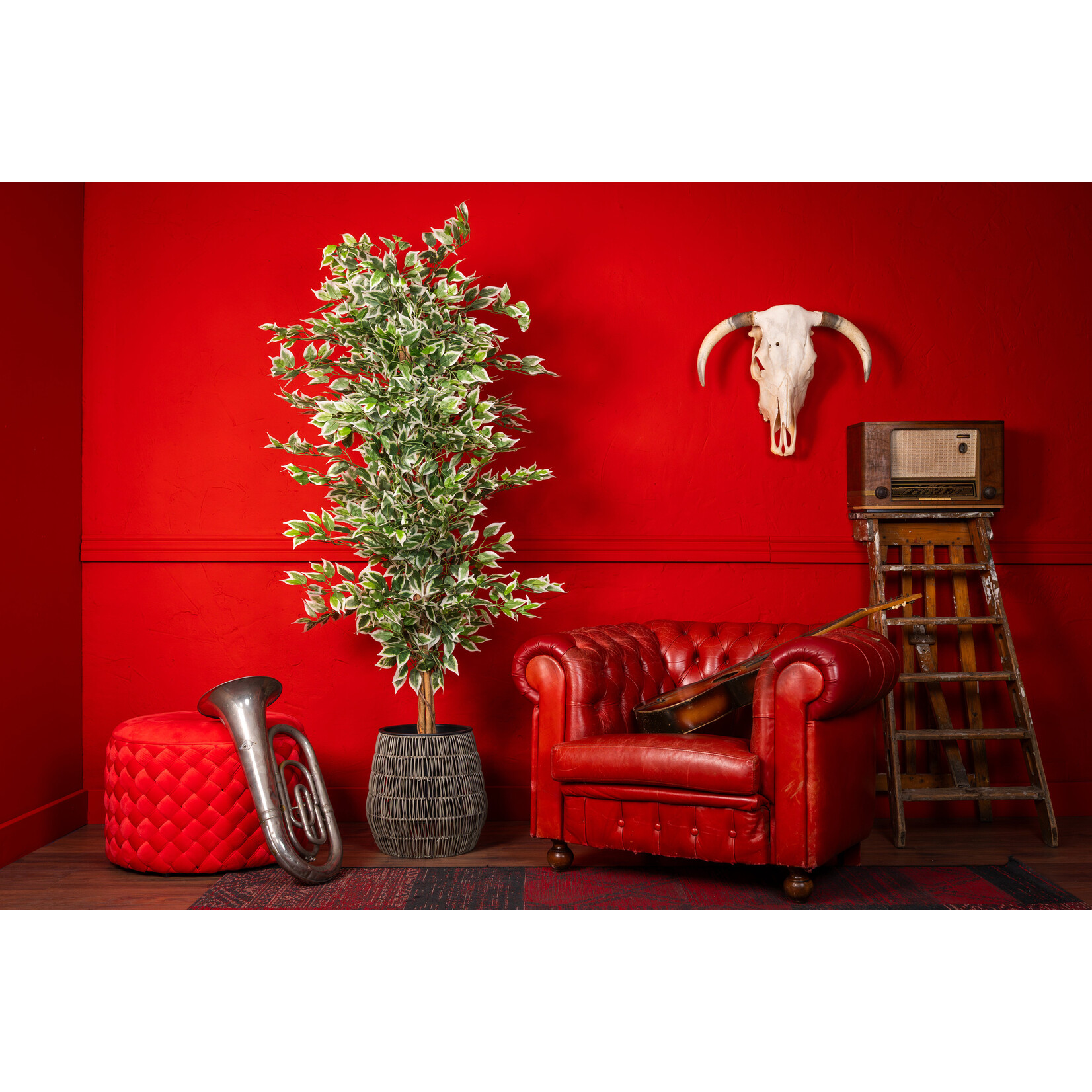 NeverLeafs Kunstplant Ficus groen 180cm