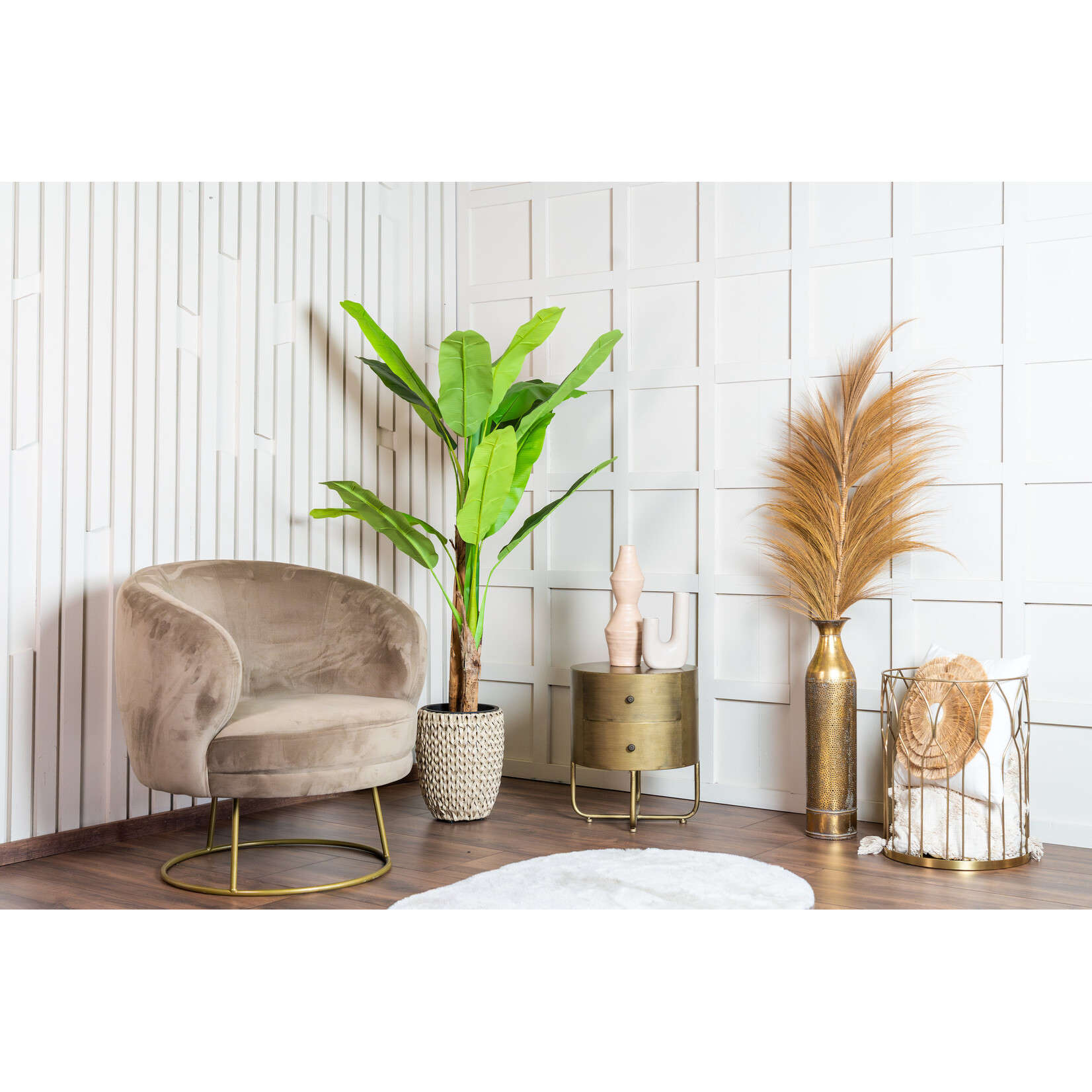 NeverLeafs Kunstplant  Bananenplant  160 cm