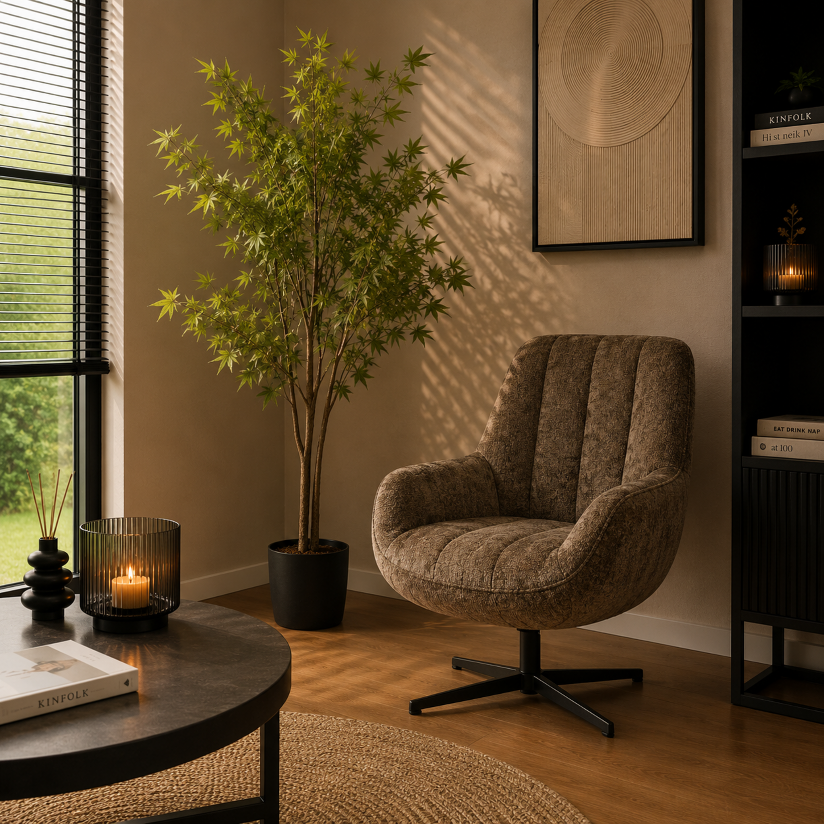 NeverLeafs Kunstplant groene Esdoorn 180cm