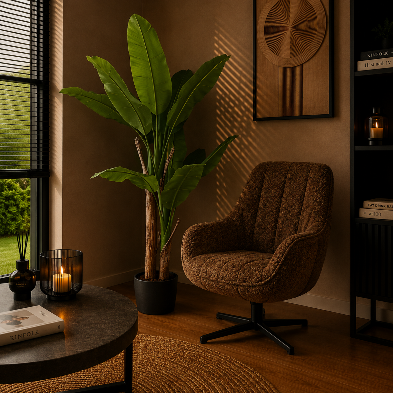 NeverLeafs Kunstplant  Bananenplant  160 cm