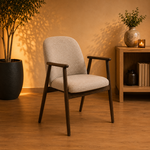 Leo eetkamerstoel met armleuning Monza beige